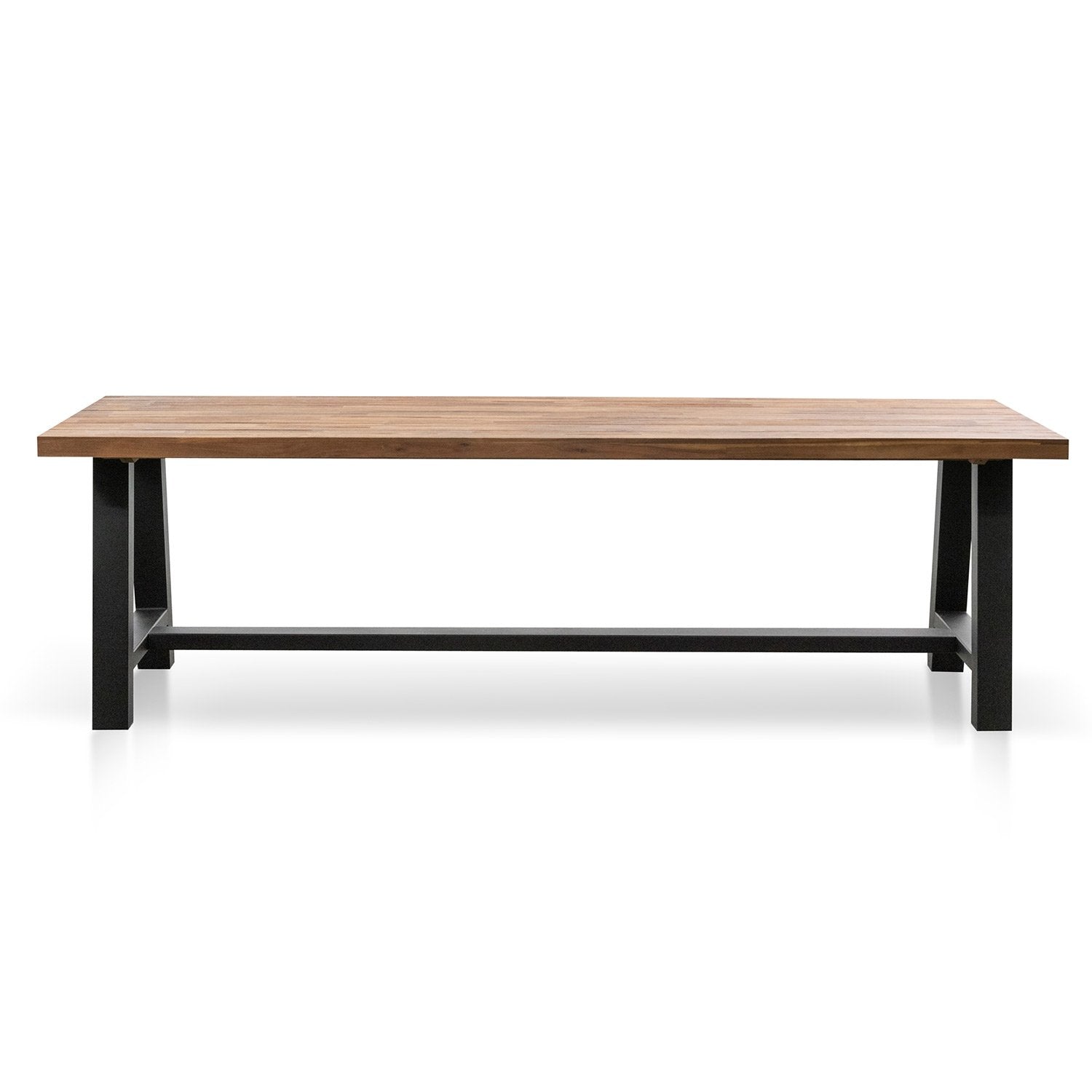 Nemo 2.5m Outdoor Dining Table - Natural Top and Black Base - Dining Tables