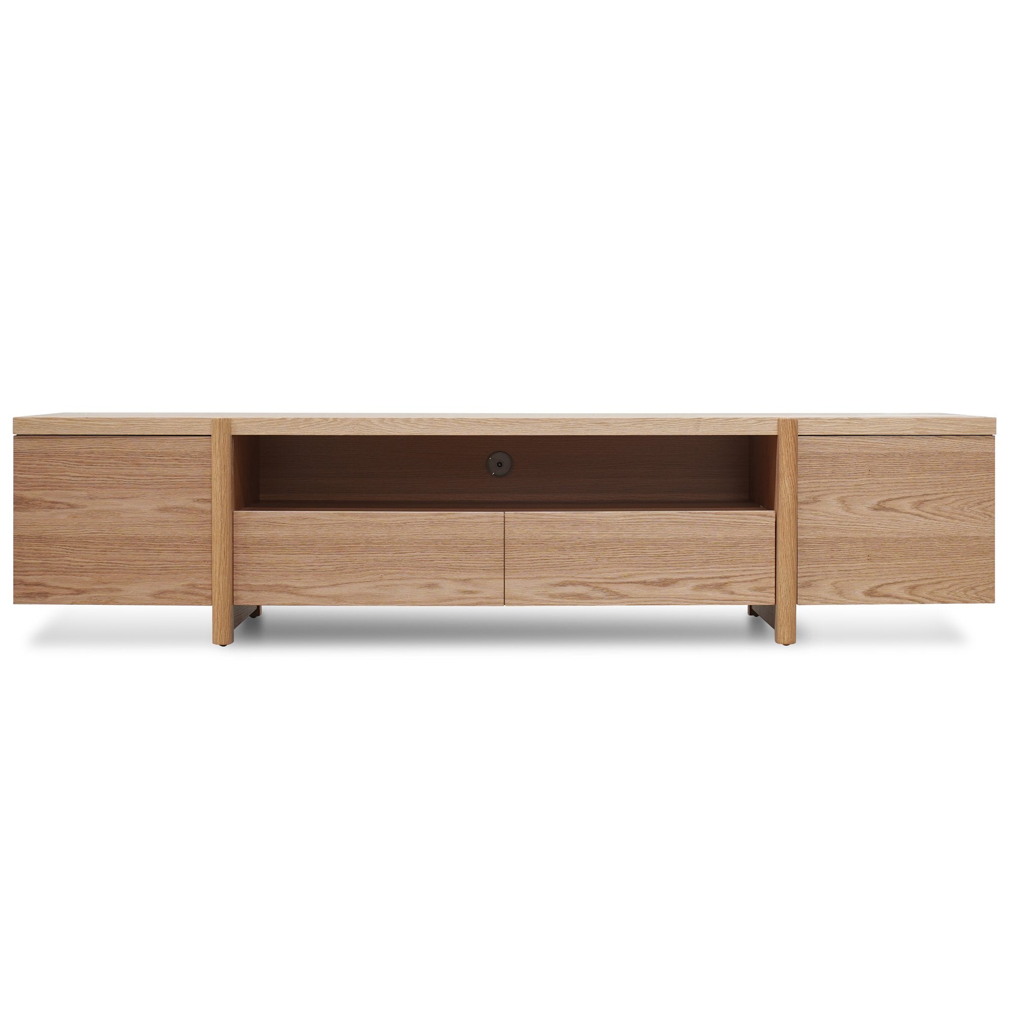 New York Lowline Wooden TV Entertainment Unit - Full Natural - TV Units