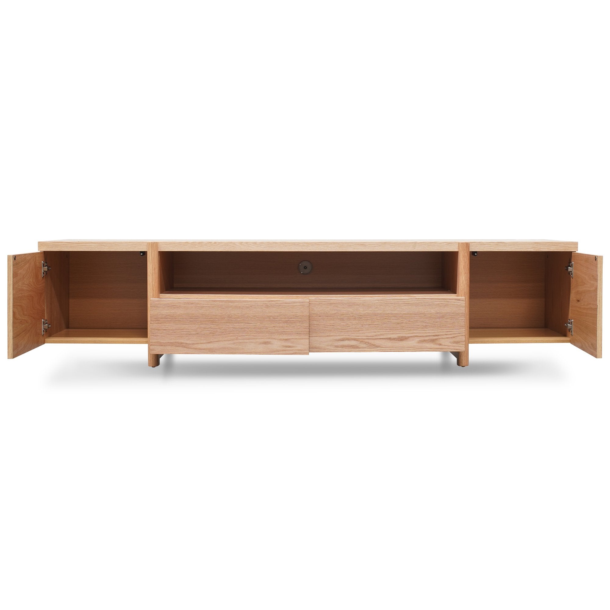 New York Lowline Wooden TV Entertainment Unit - Full Natural - TV Units