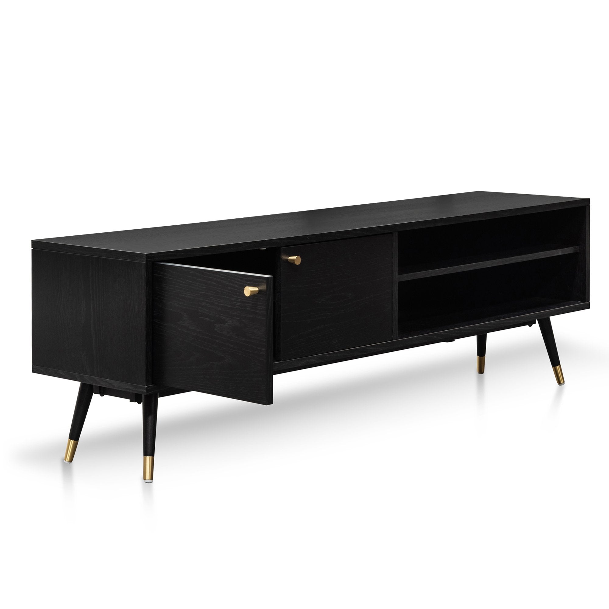 Nia Black Wooden TV Entertainment Unit - TV Units