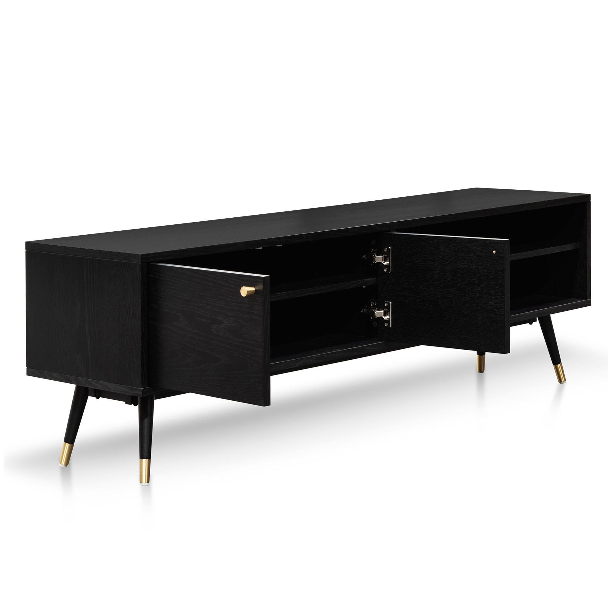 Nia Black Wooden TV Entertainment Unit - TV Units