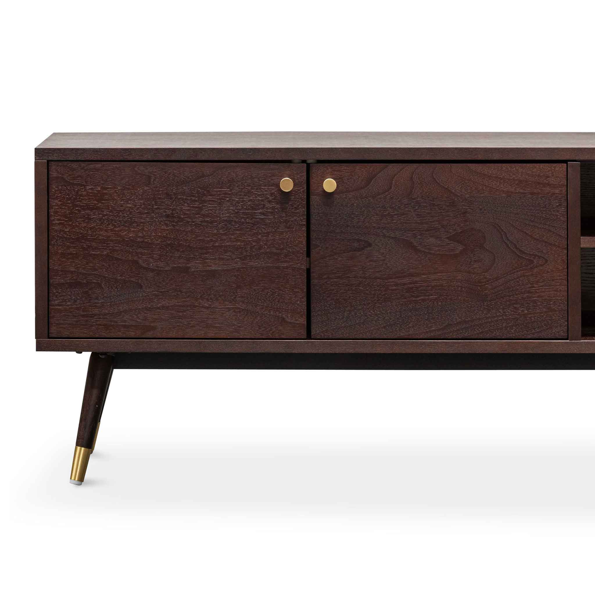 Nia Wooden TV Entertainment Unit - Walnut - TV Units