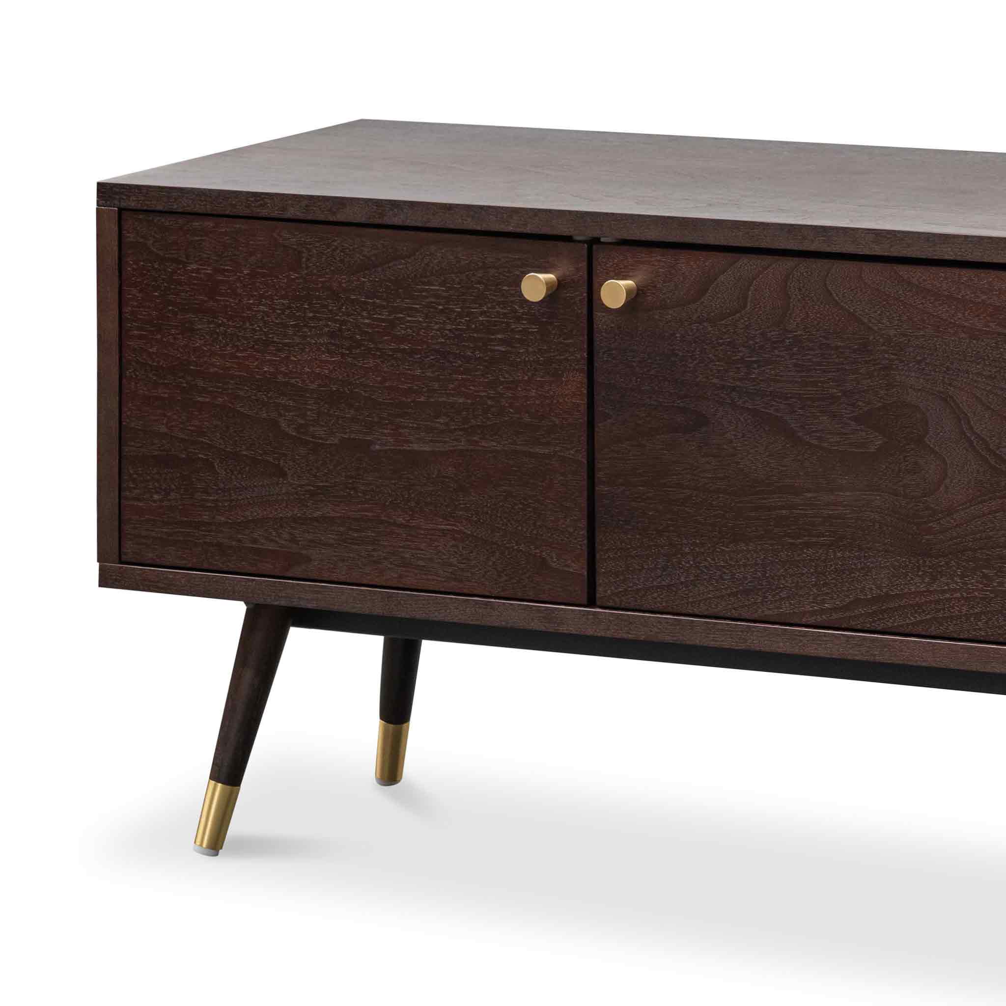 Nia Wooden TV Entertainment Unit - Walnut - TV Units