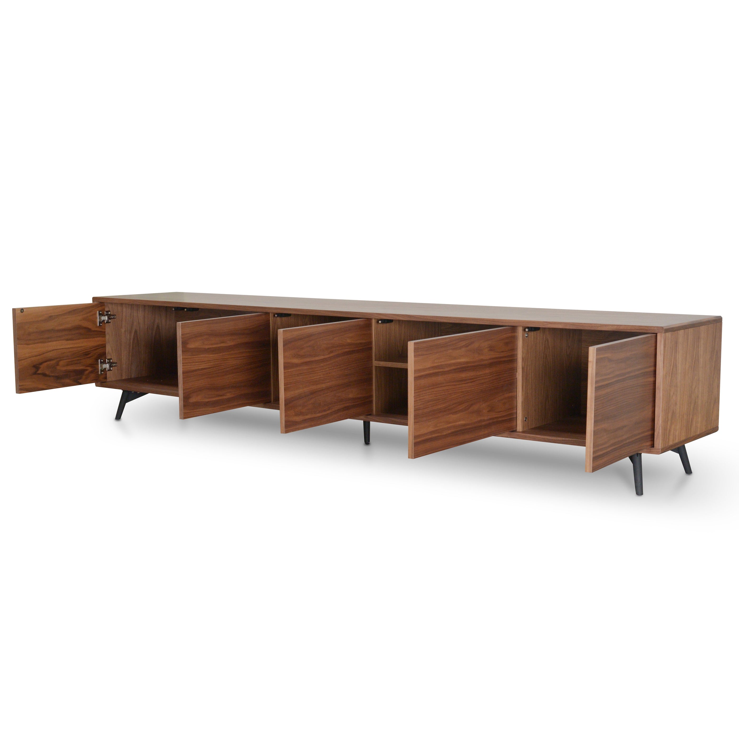 Nico Wooden TV Entertainment Unit - Walnut - TV Units