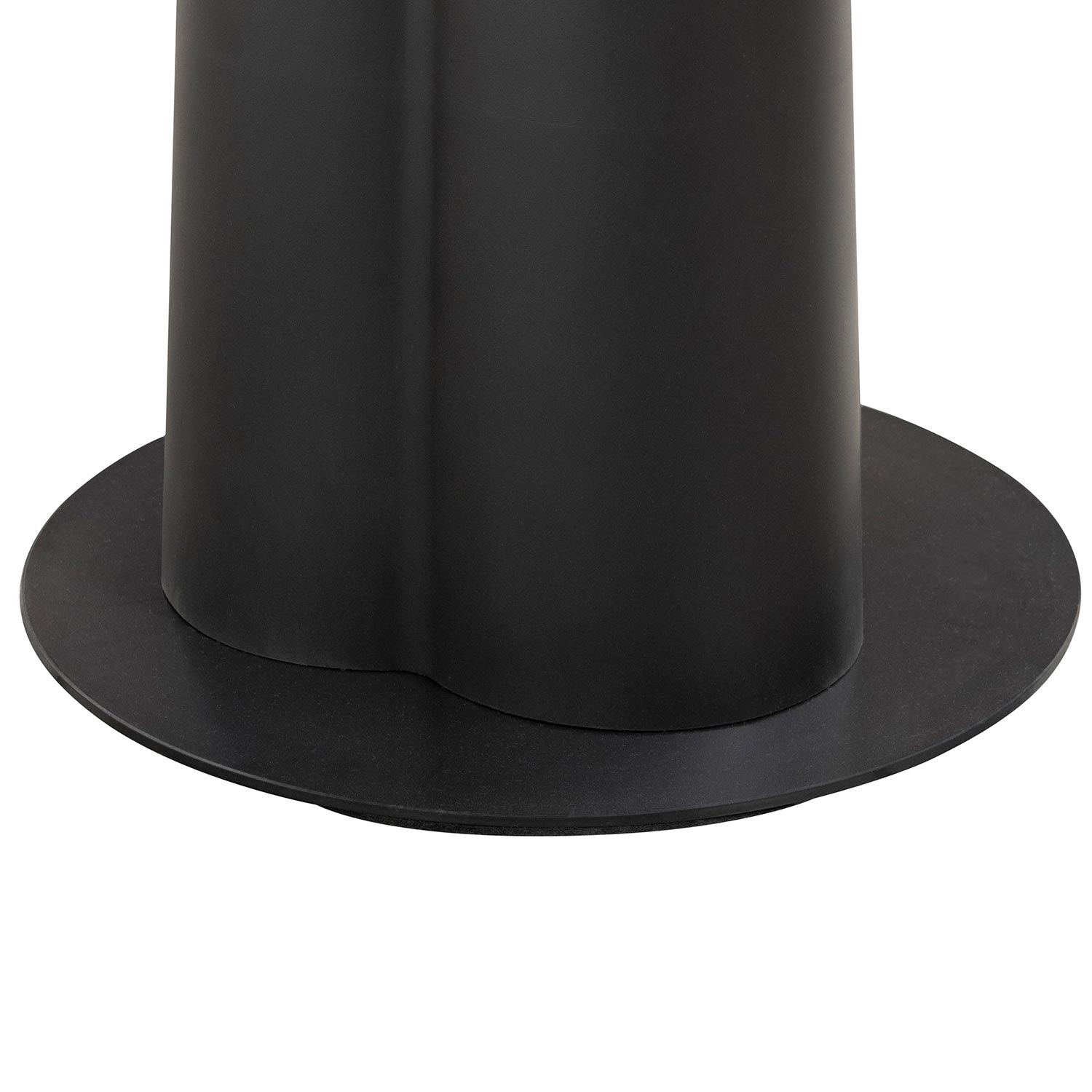 Nilo Round Wooden Dining Table - Natural Top and Black Base - Dining Tables