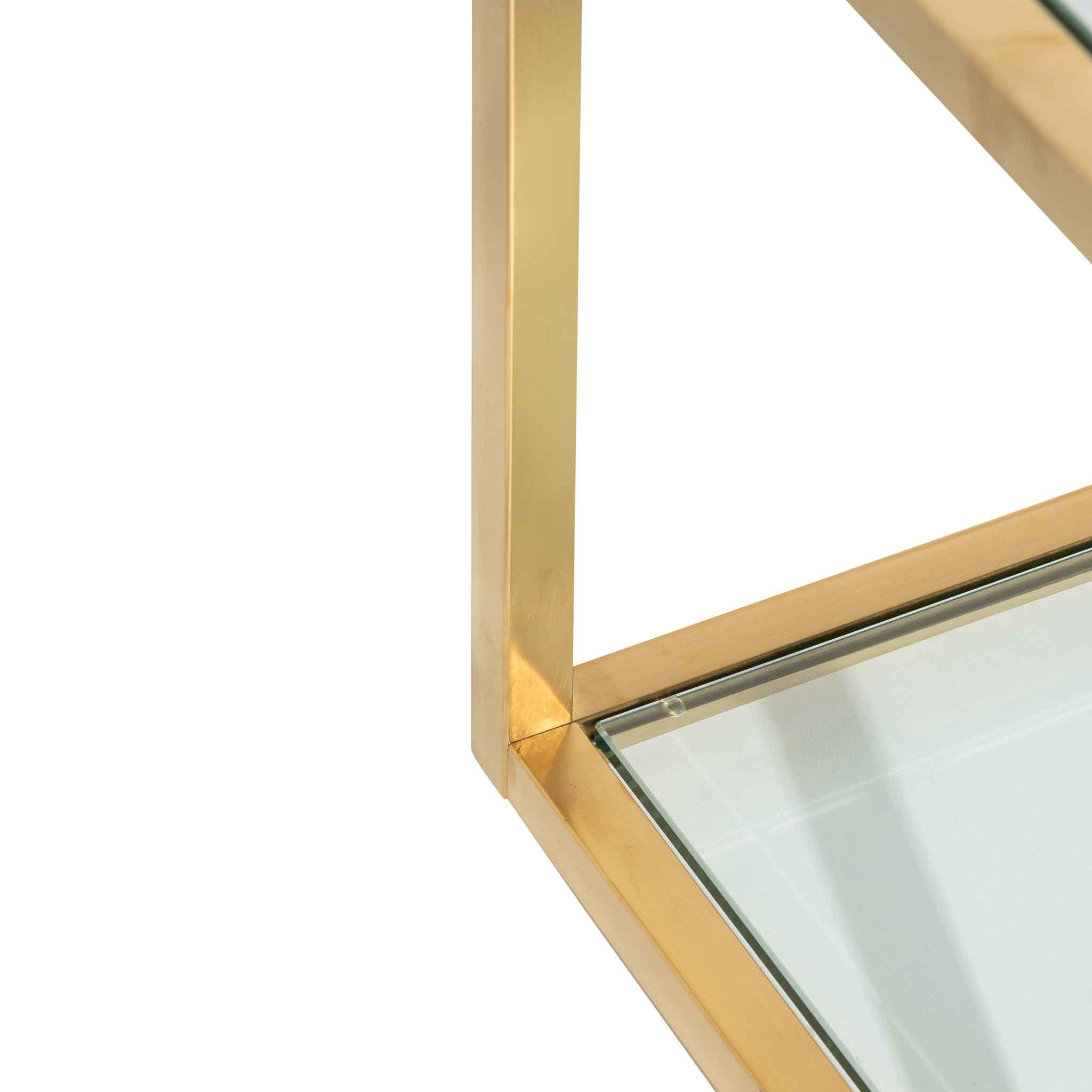 Noora Glass Console Table - Gold Base - Console