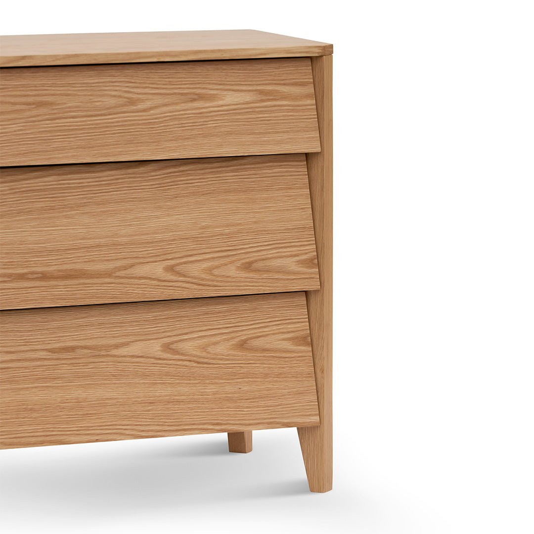 Oliver 3 Drawers Dresser Unit - Natural Oak - Dressers