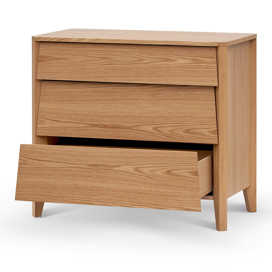 Oliver 3 Drawers Dresser Unit - Natural Oak - Dressers