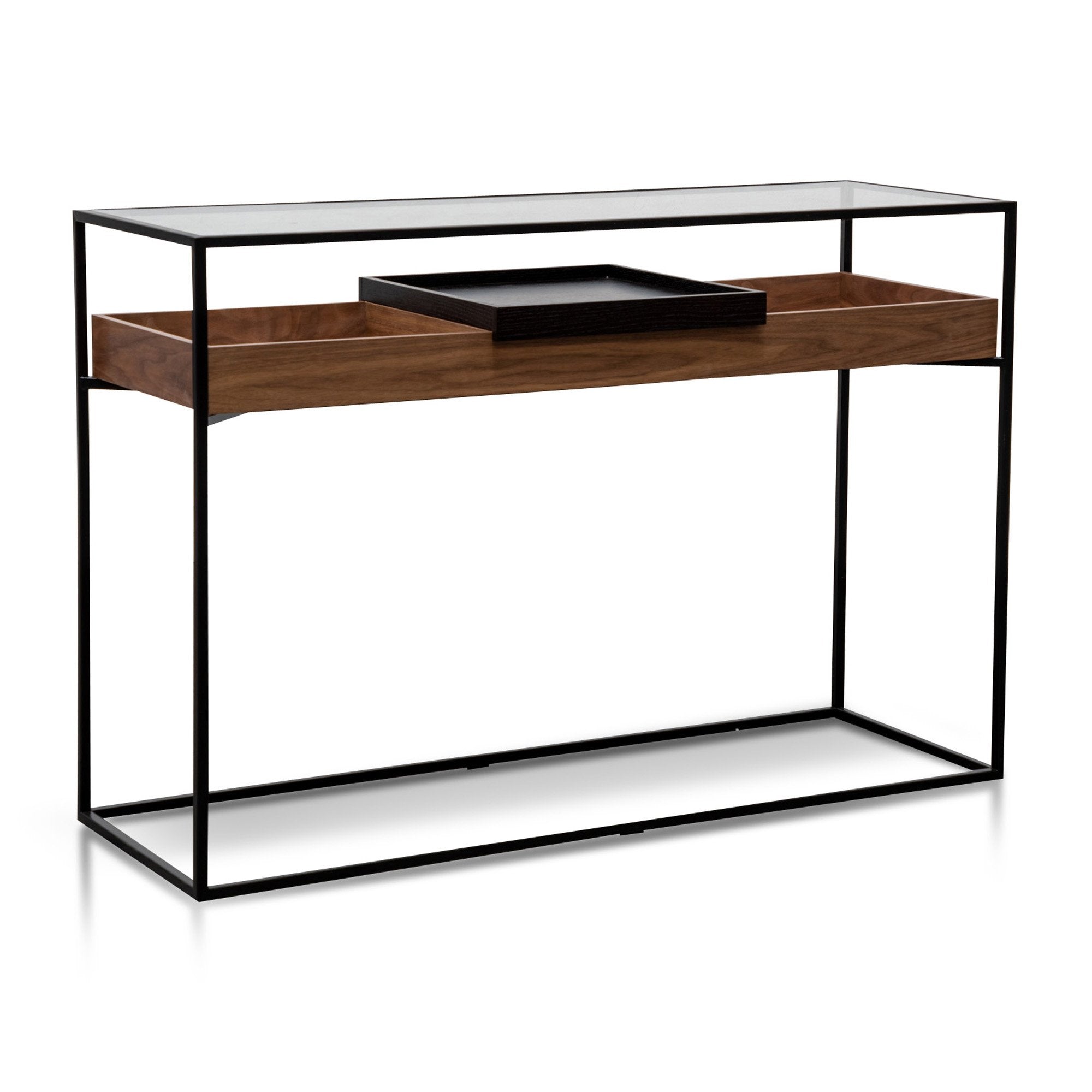 Oliver Metal Frame Console - Walnut - Console