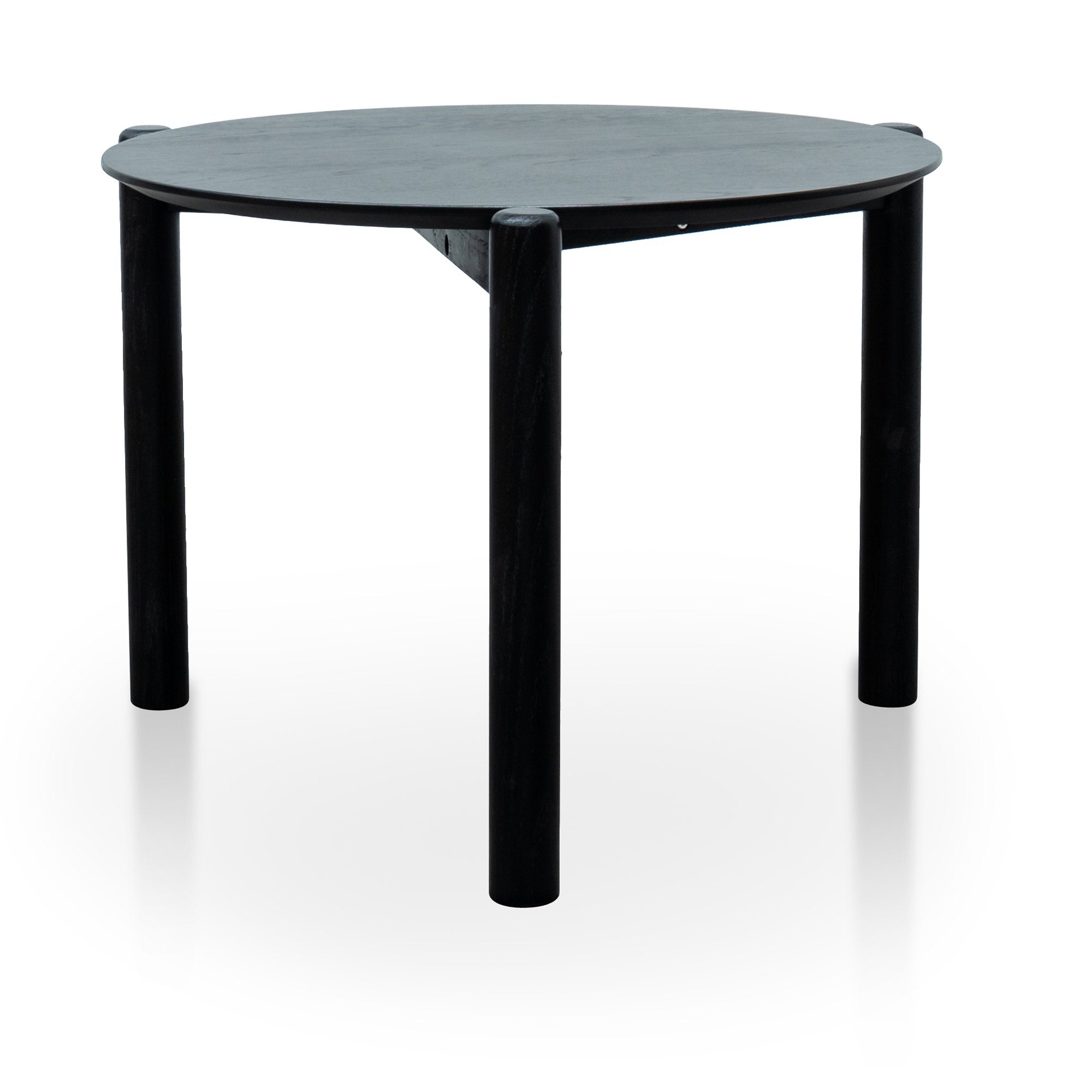 Olivia Wooden Round Coffee Table - Black - Coffee Table
