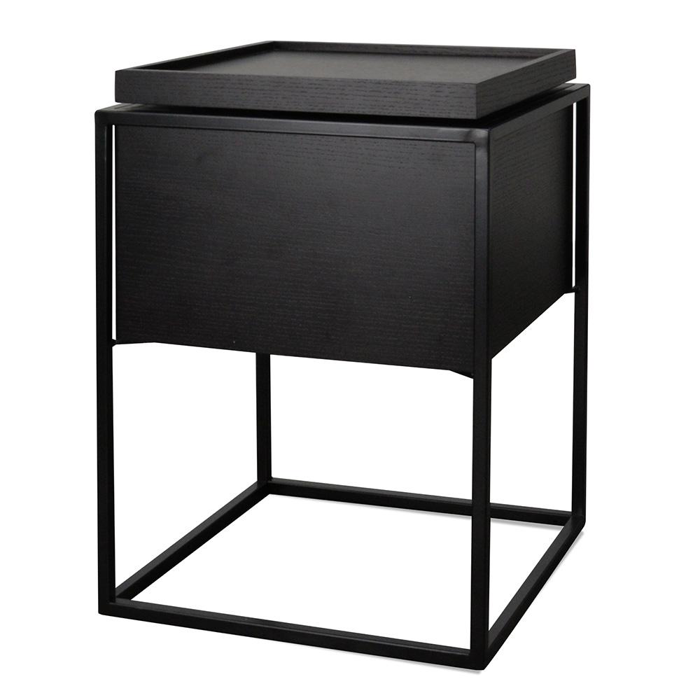 Onyx Scandinavian Side Table - Black - Bedside Tables