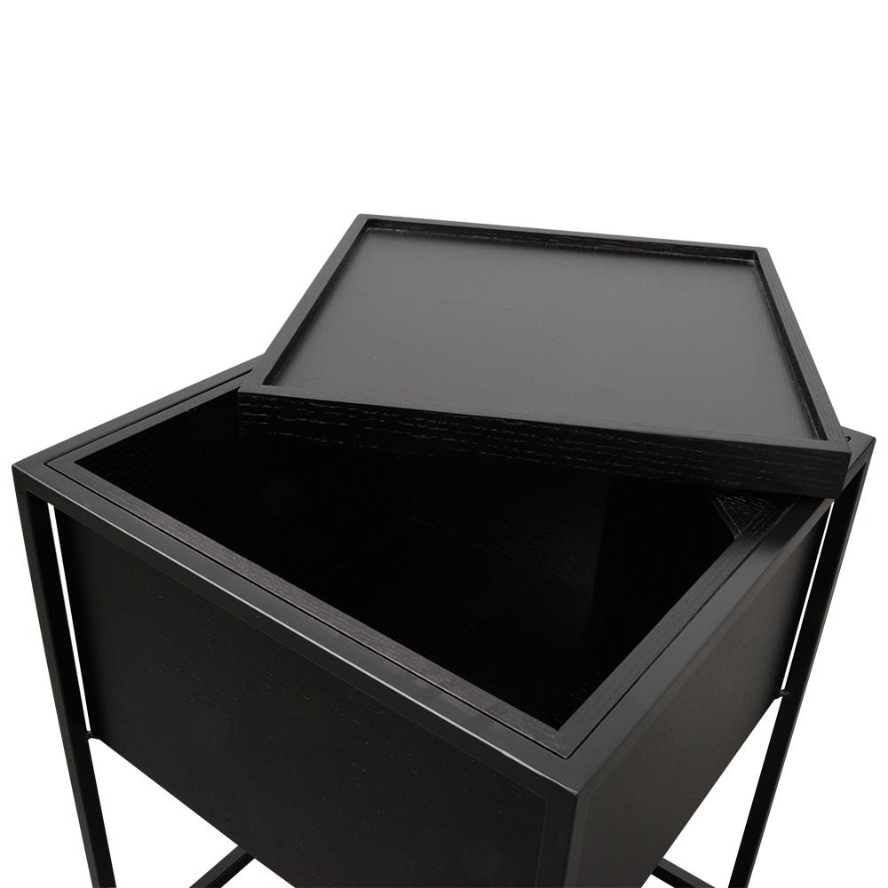 Onyx Scandinavian Side Table - Black - Bedside Tables