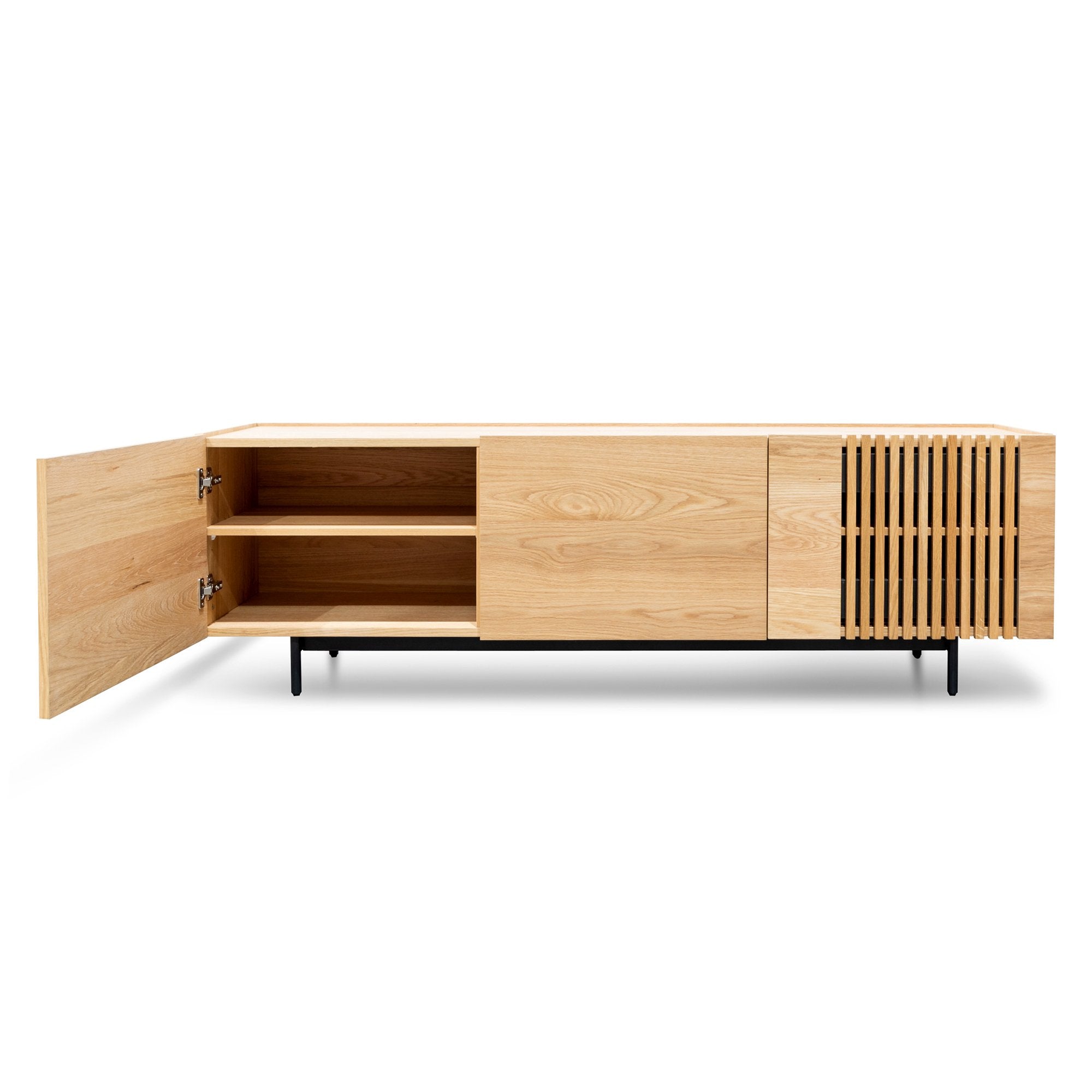 Orion TV Entertainment Unit - Natural with Black Legs - TV Units