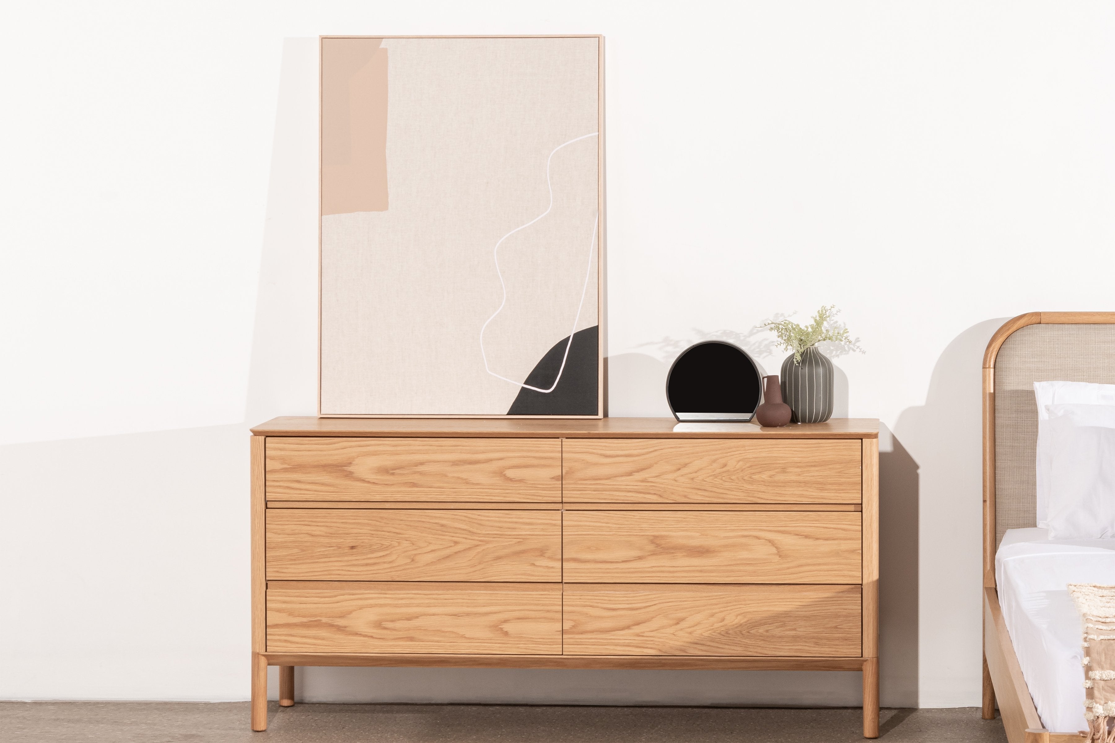 Owen 6 Drawers Wooden Chest - Natural - Dressers