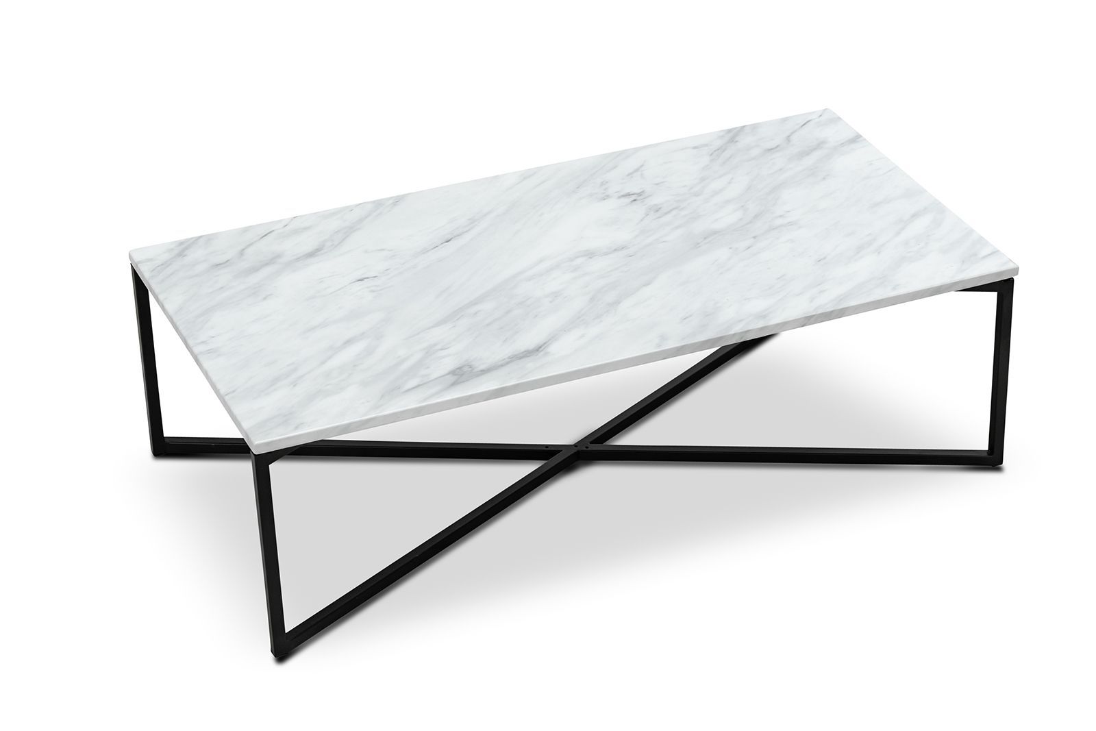 Parker Rectangle White Marble Coffee Table - Coffee Table