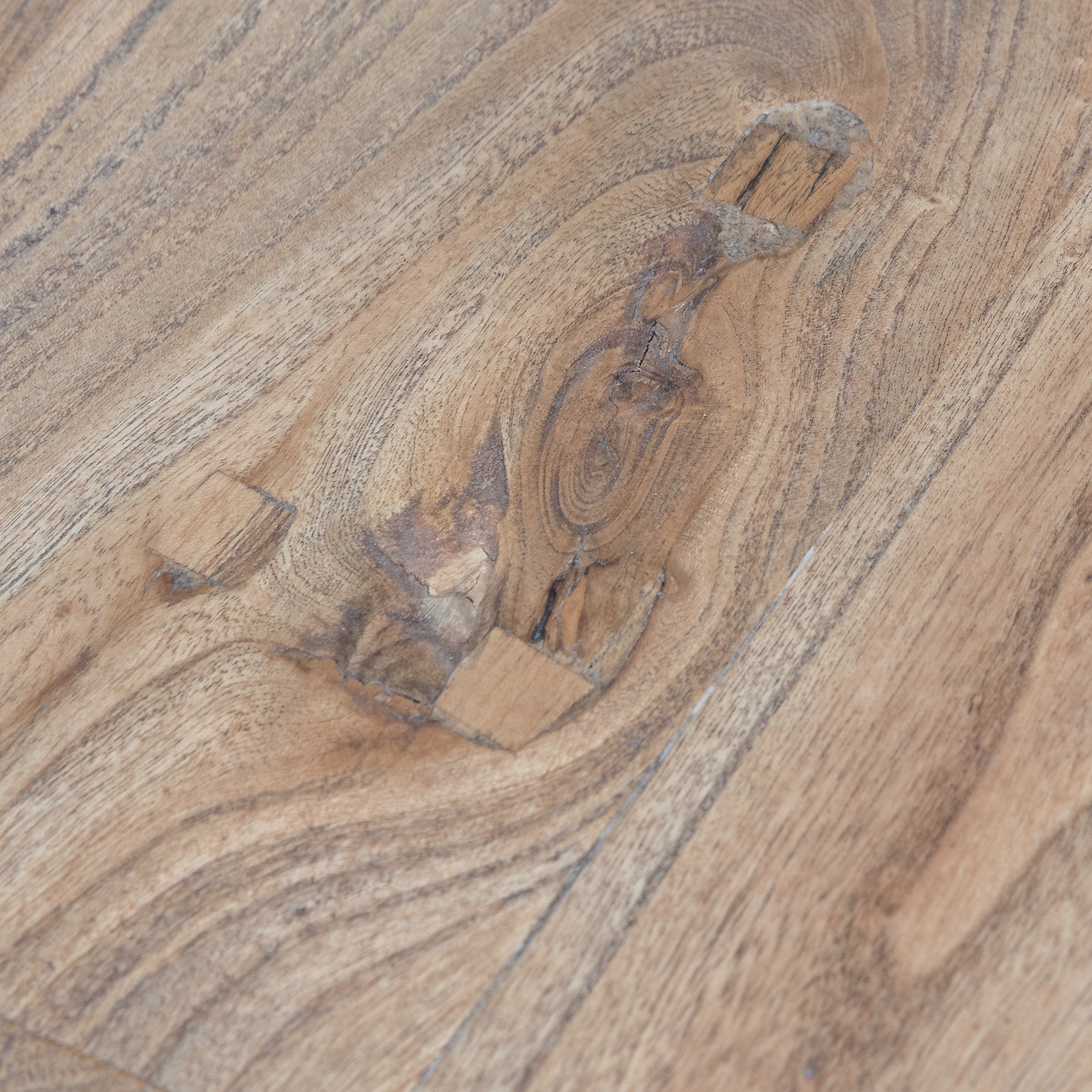 Parliment 2m Reclaimed Oak Wood Dining Table - Rustic Natural - Dining Tables