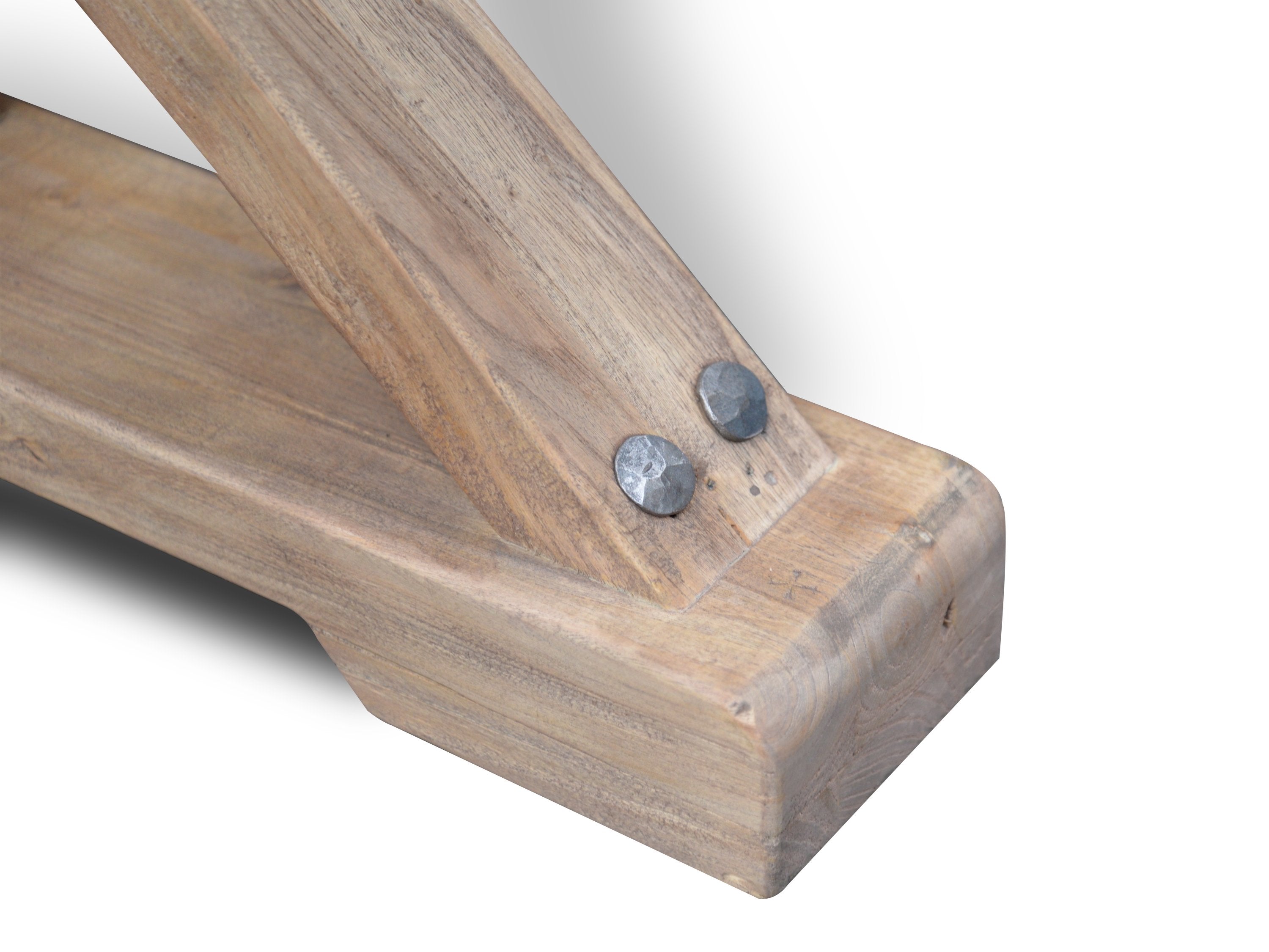 Parliment 2m Reclaimed Oak Wood Dining Table - Rustic Natural - Dining Tables