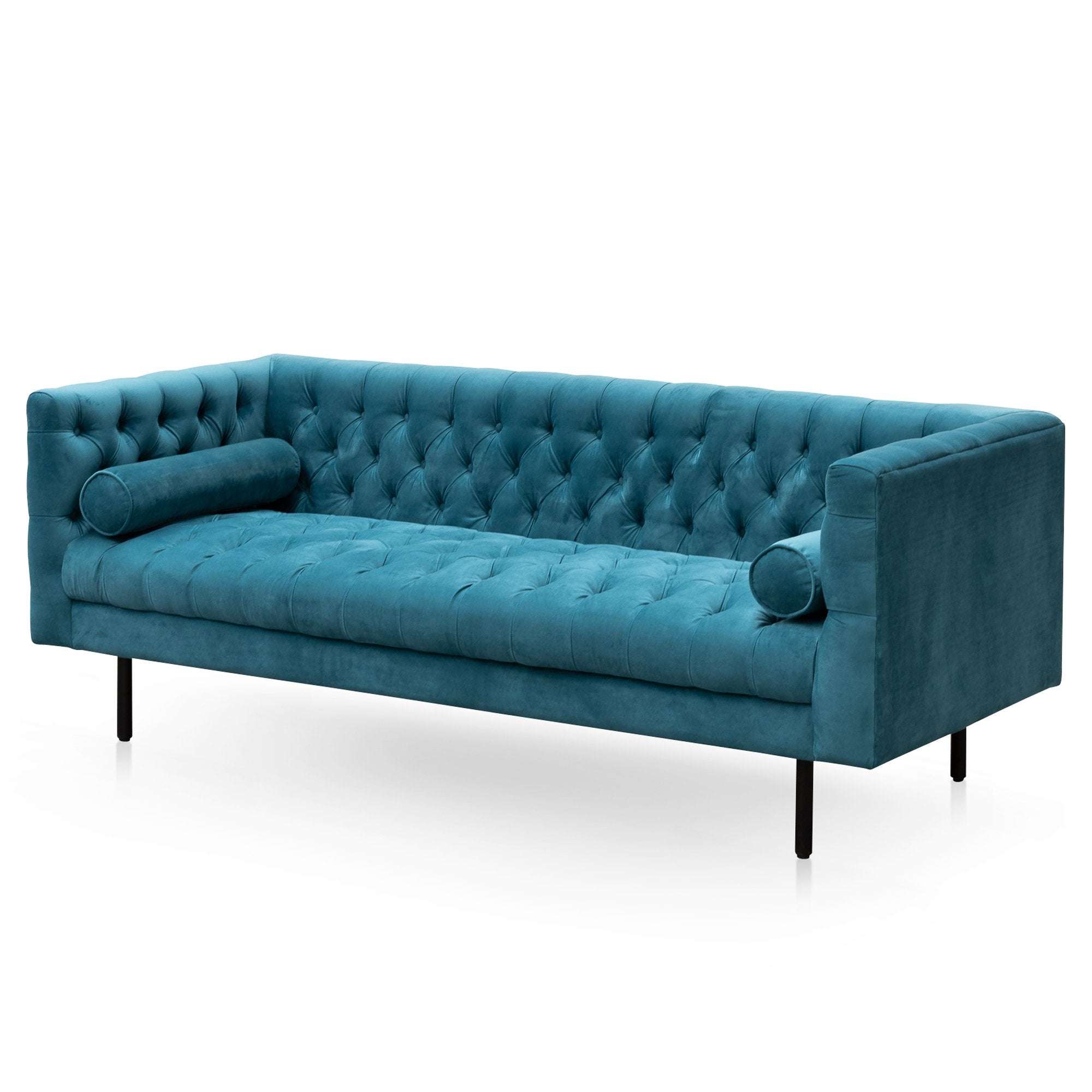 Penelope 3S Velvet Sofa - Turquoise - Sofas