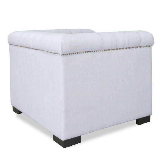 Penelope Chesterfield Lounge Chair - Grey - Armchairs