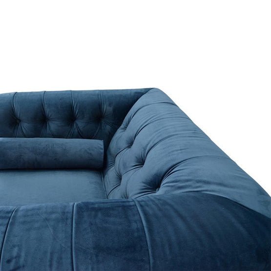 Penelope Chesterfield Lounge Chair - Navy Velvet - Armchairs