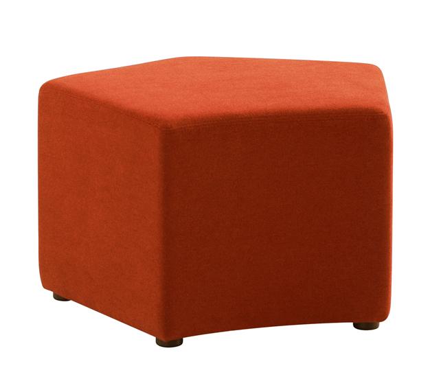Piper Fabric Ottoman - Orange - Stool