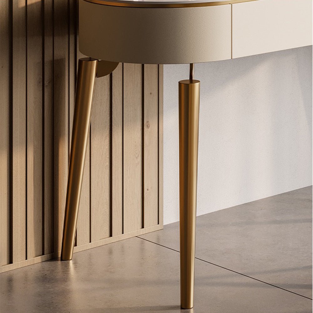 Prague White LED Lights Vanity Set - Make-Up Vanity