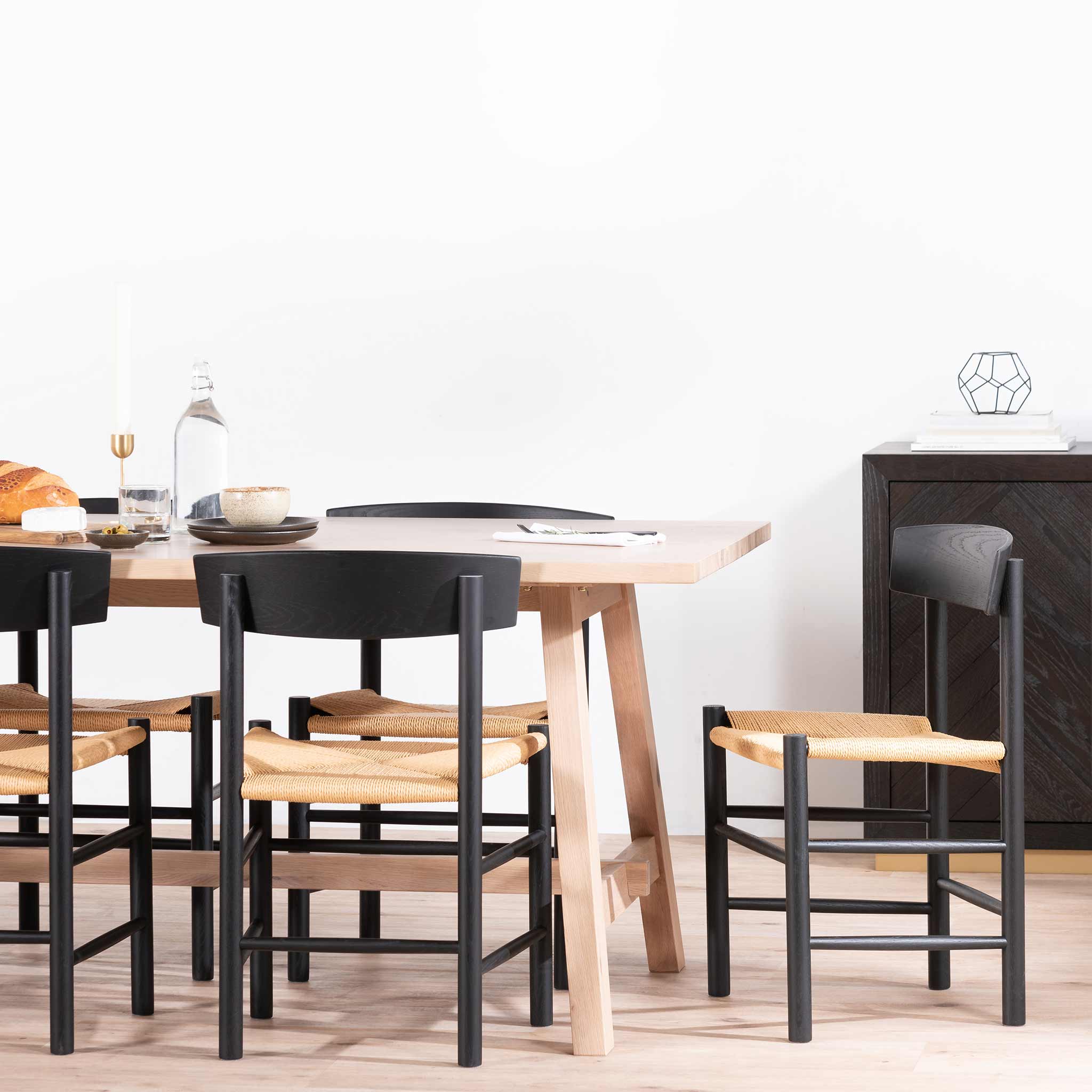 Quail 2.2m Wooden Dining Table - Washed Natural - Dining Tables