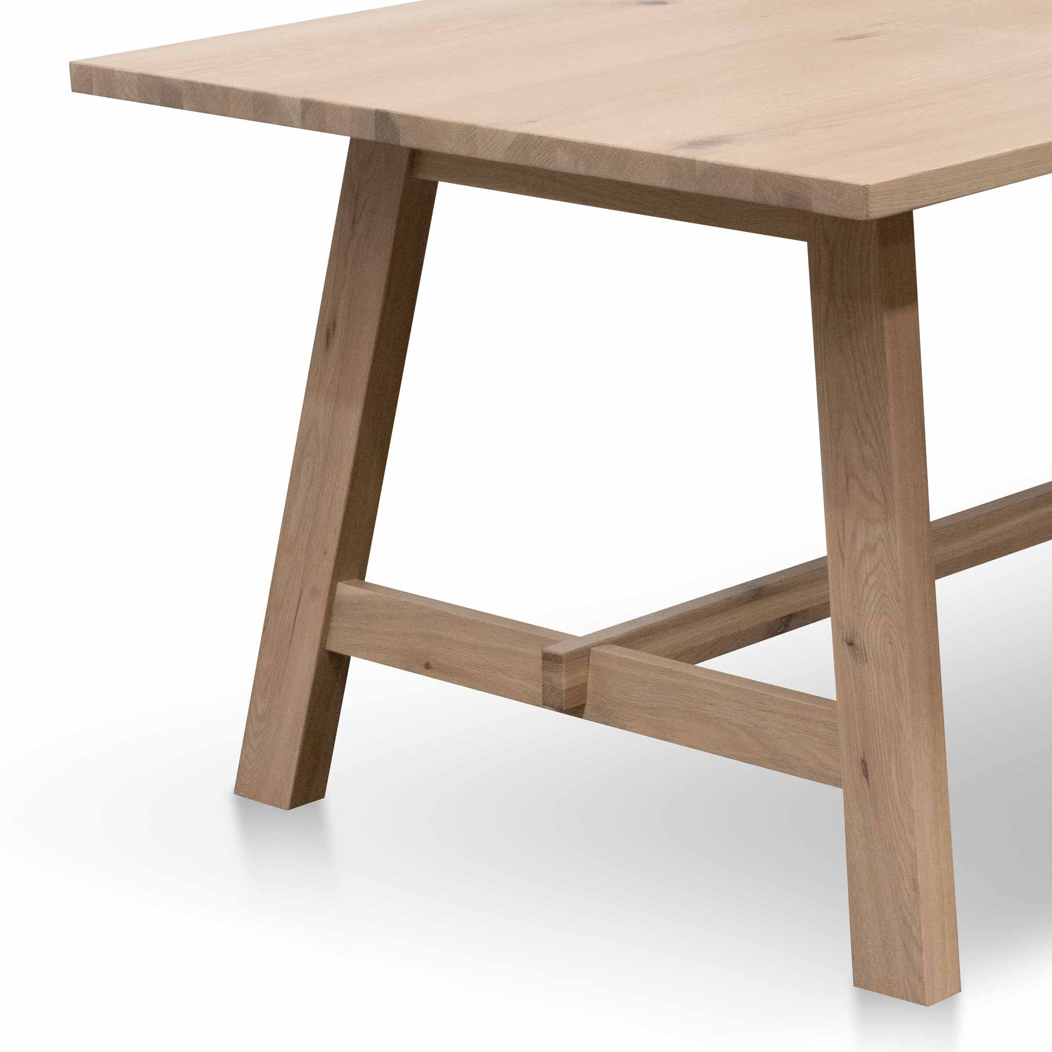 Quail 2.2m Wooden Dining Table - Washed Natural - Dining Tables