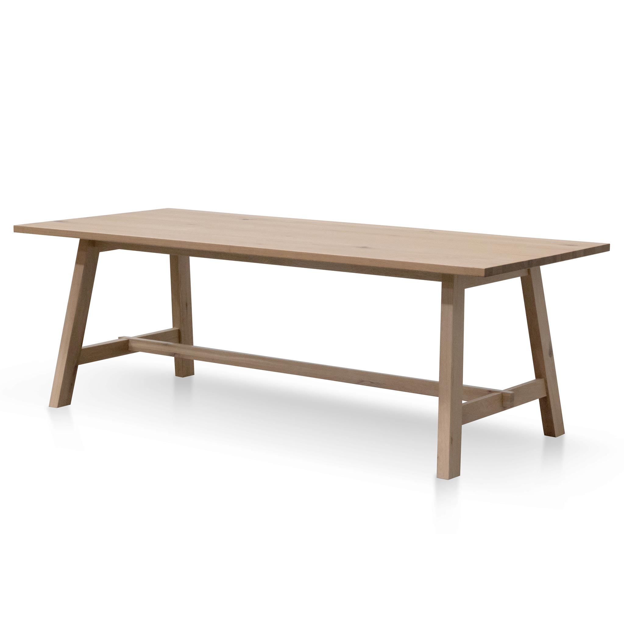 Quail 2.2m Wooden Dining Table - Washed Natural - Dining Tables