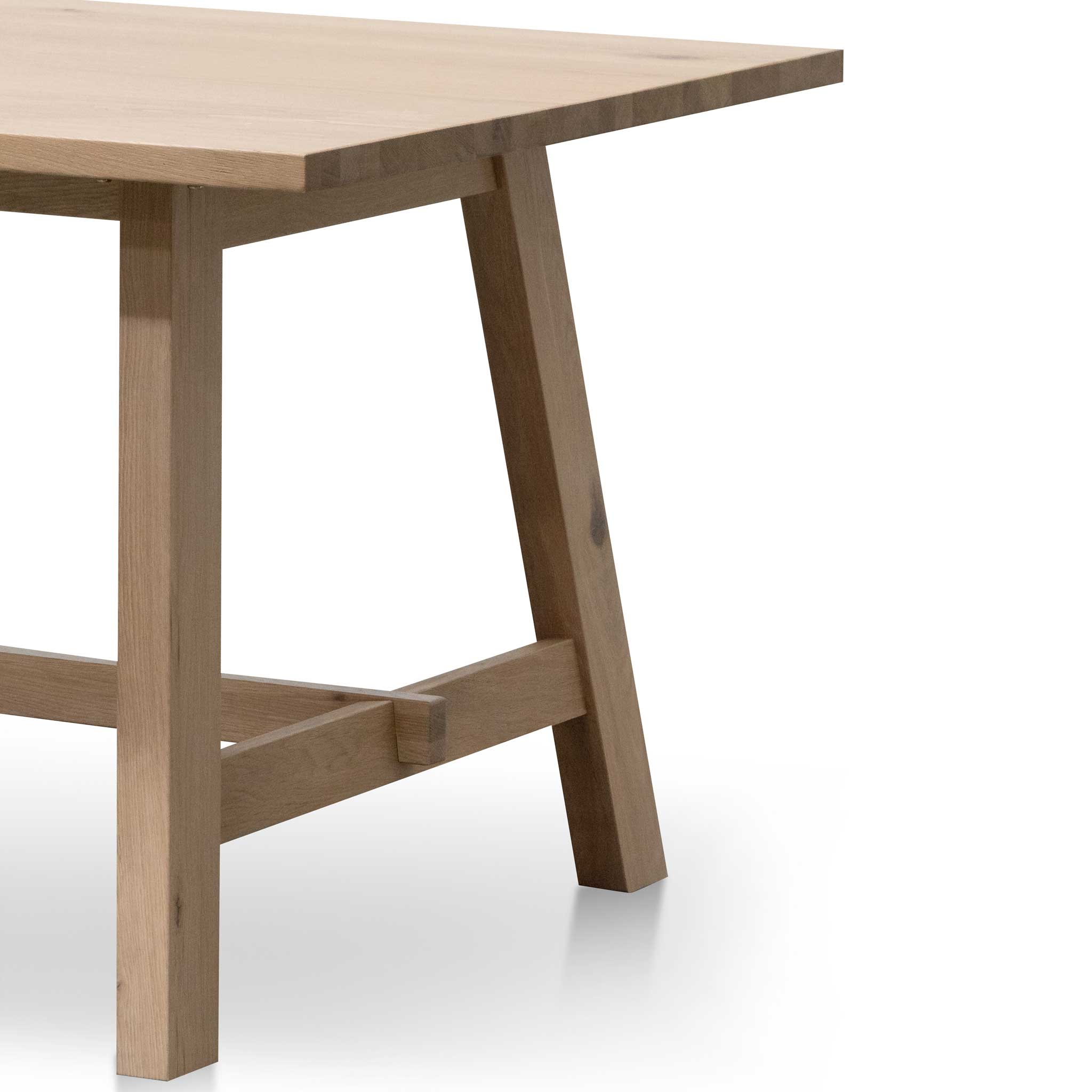 Quail 2.2m Wooden Dining Table - Washed Natural - Dining Tables