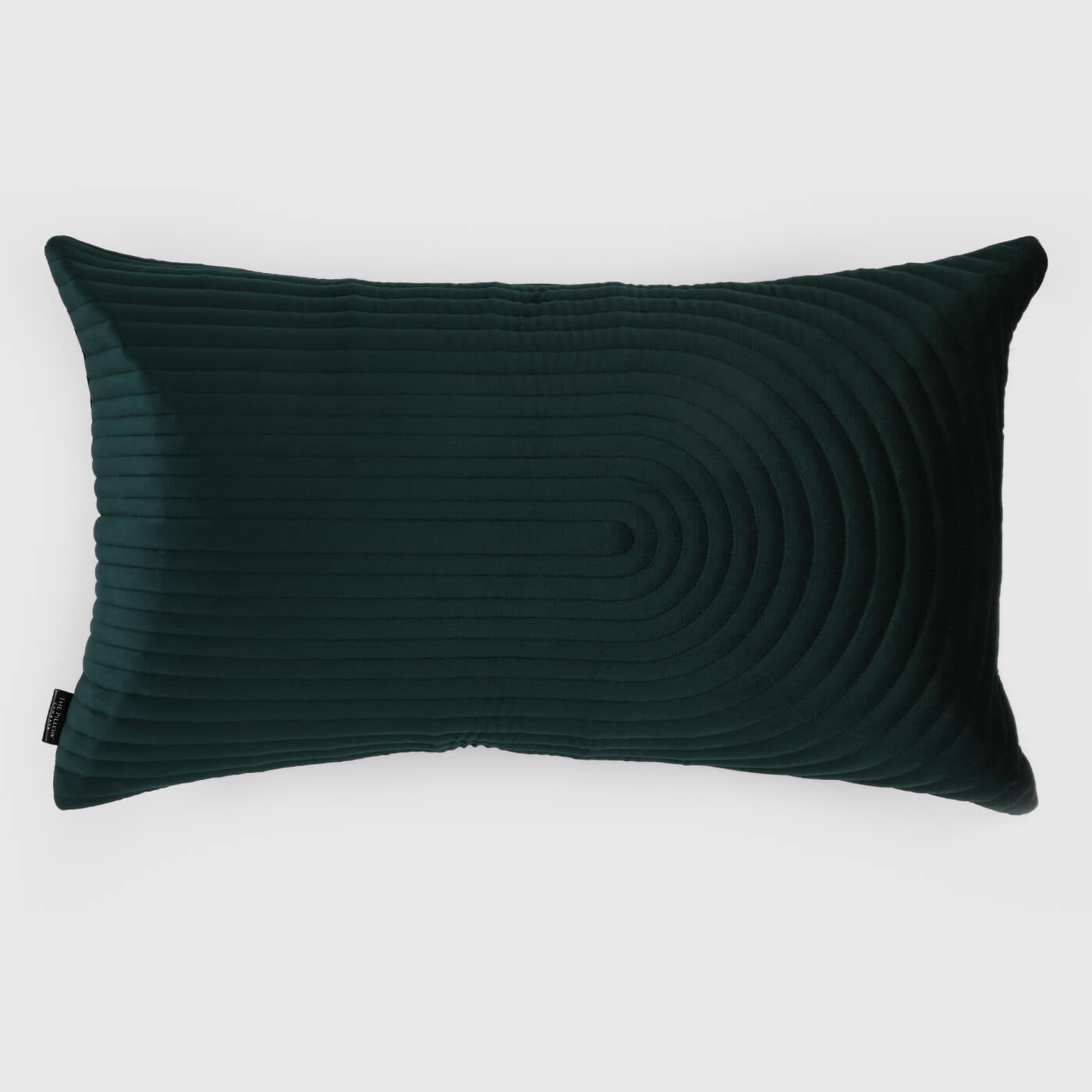 Quilted Arch Lumbar Pillow Cover , Emerald - Pillow Covers