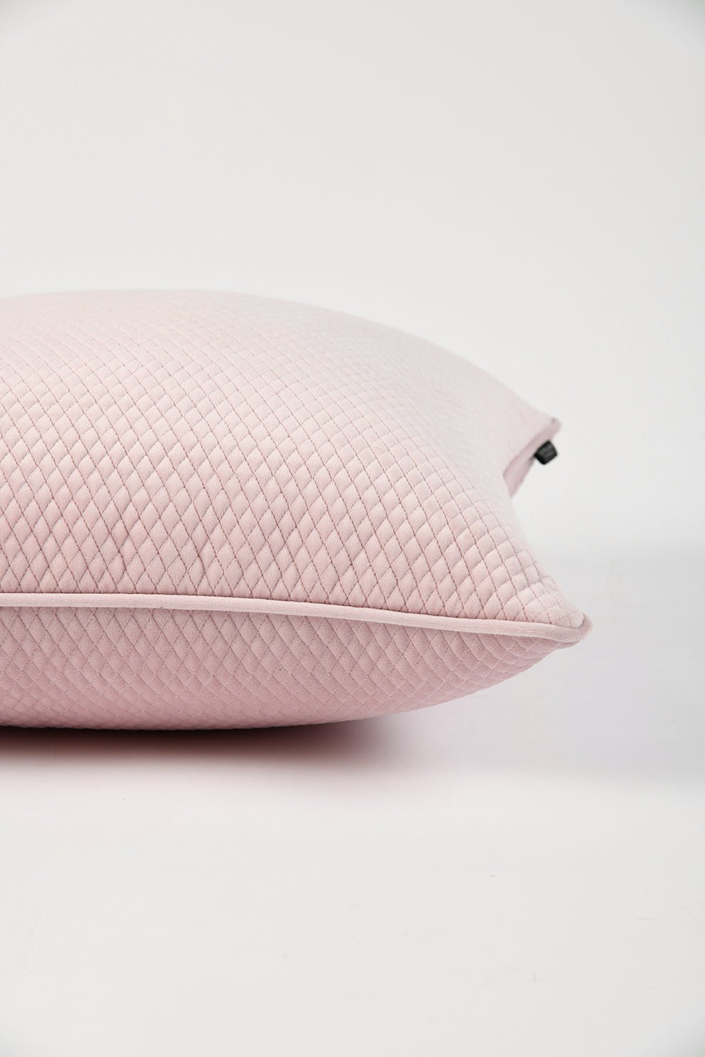Quilted Pillow Cover , Soft Pink - Pillow Covers