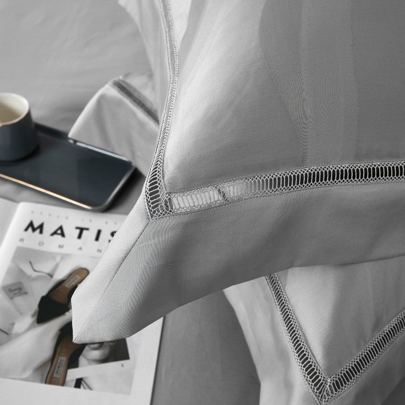 Rhodes Luxury Duvet Cover Set (Egyptian Cotton, 1000 TC) - Duvet Covers