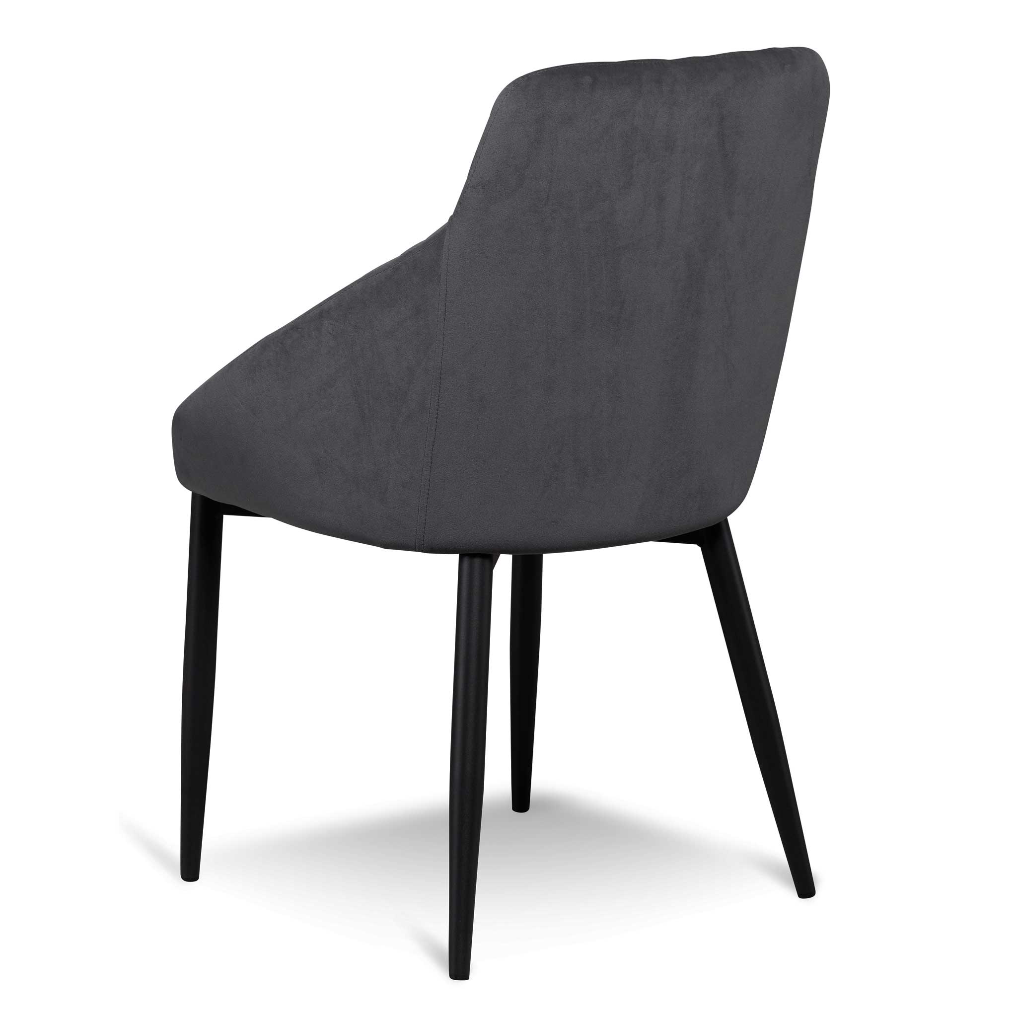 Rome Dining Chair - Grey Velvet - Dining Chairs