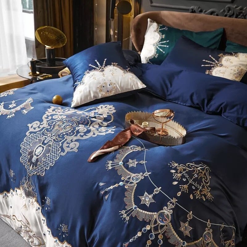 Royal Blue Luxury Duvet Cover Set (1000 TC) - Duvet Covers