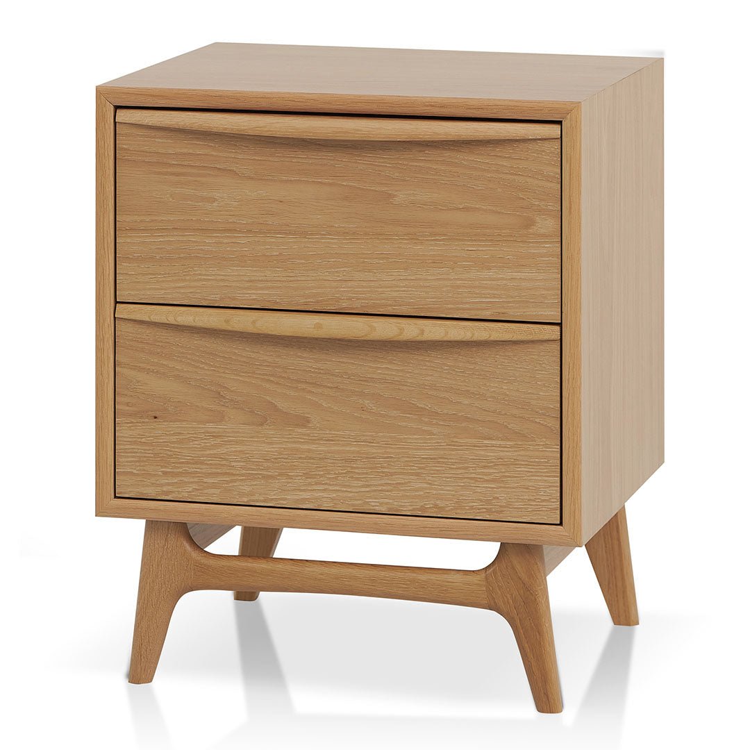 Ruby 2 Drawer Bedside Table - Natural Oak - Bedside Tables
