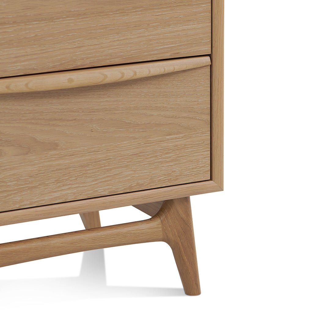Ruby 2 Drawer Bedside Table - Natural Oak - Bedside Tables