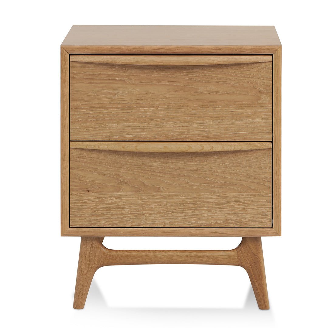 Ruby 2 Drawer Bedside Table - Natural Oak - Bedside Tables