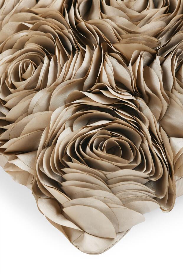 Ruza Ruffle Pillow Cover , Gold - Pillow Covers