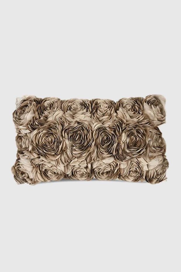 Ruza Ruffle Pillow Cover , Gold - Pillow Covers
