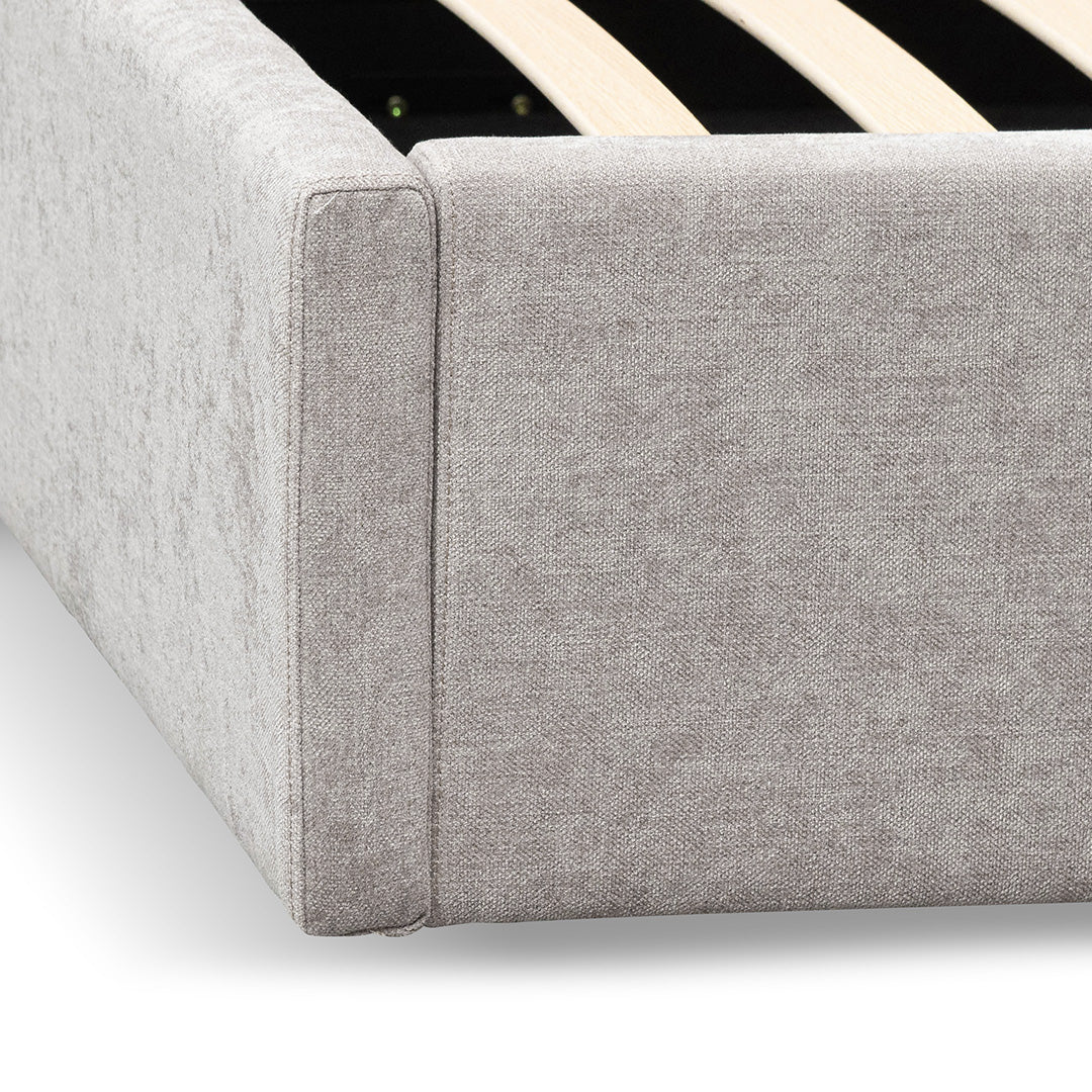 Ryan Wide Base King Sized Bed Frame - Oyster Beige - Beds