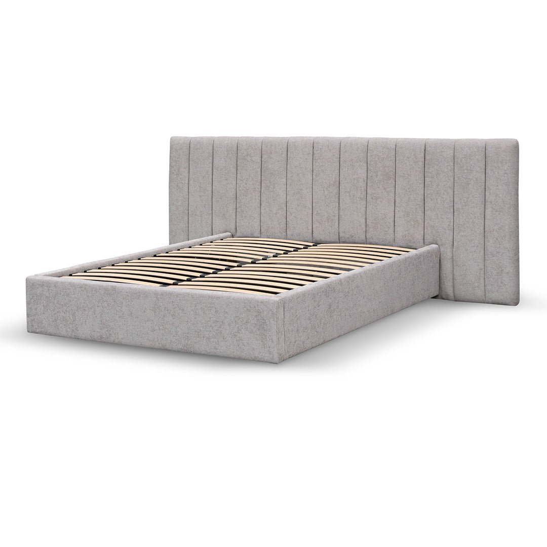 Ryan Wide Base King Sized Bed Frame - Oyster Beige - Beds