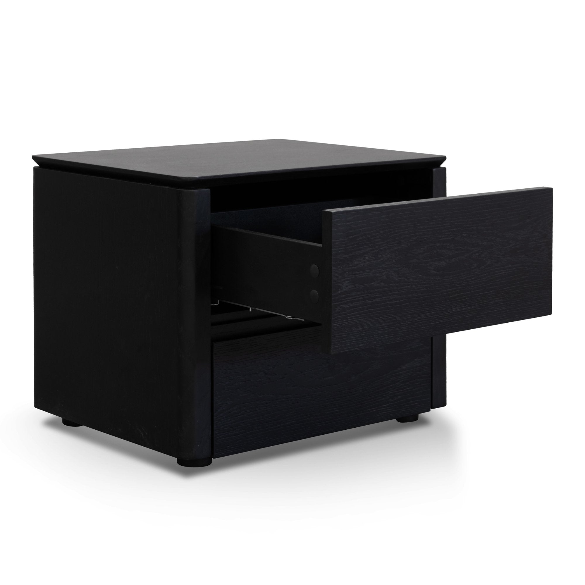 Rylee Bedside Table - Black Oak Veneer - Bedside Tables