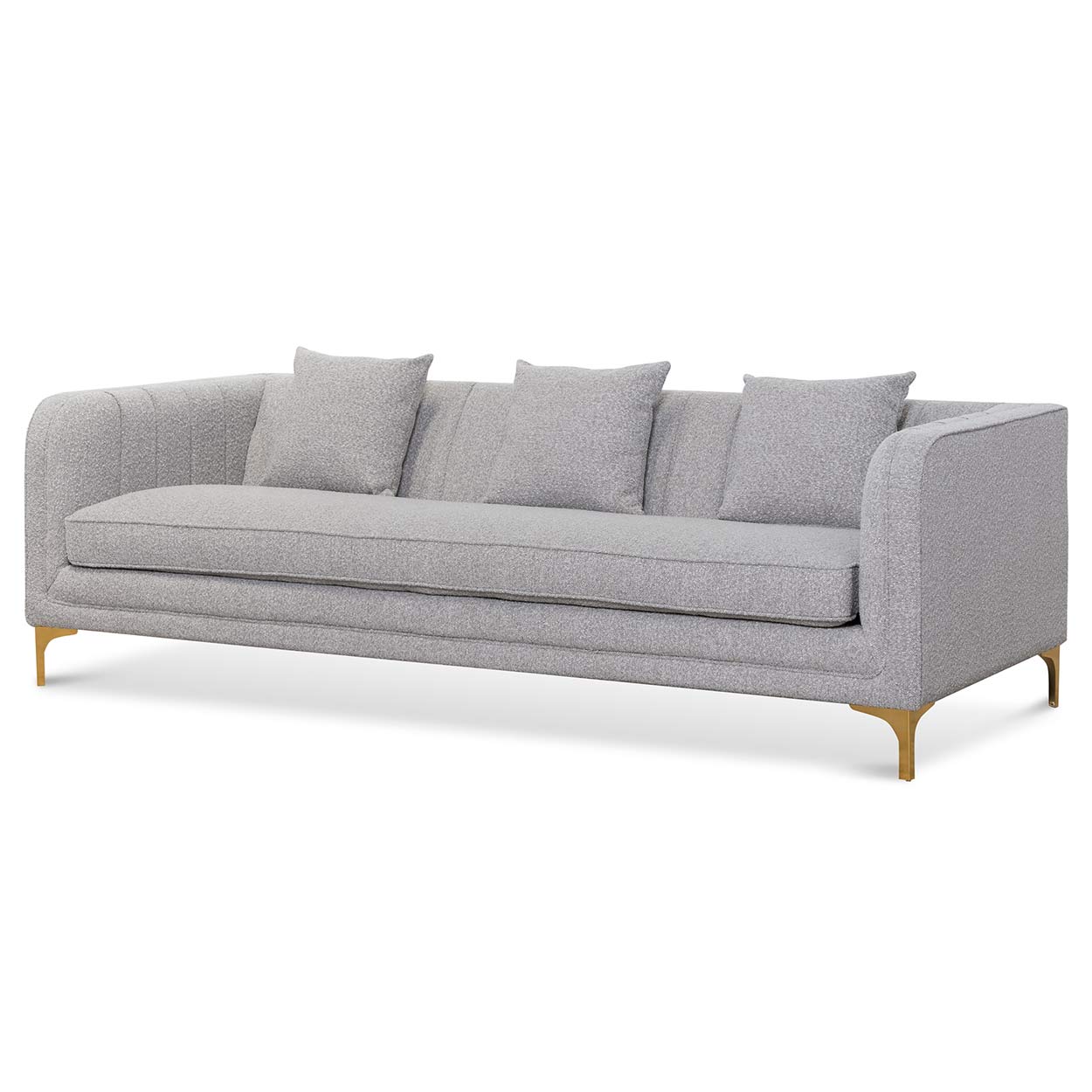 Samuel 3S Sofa - Ash Grey Boucle - Sofas