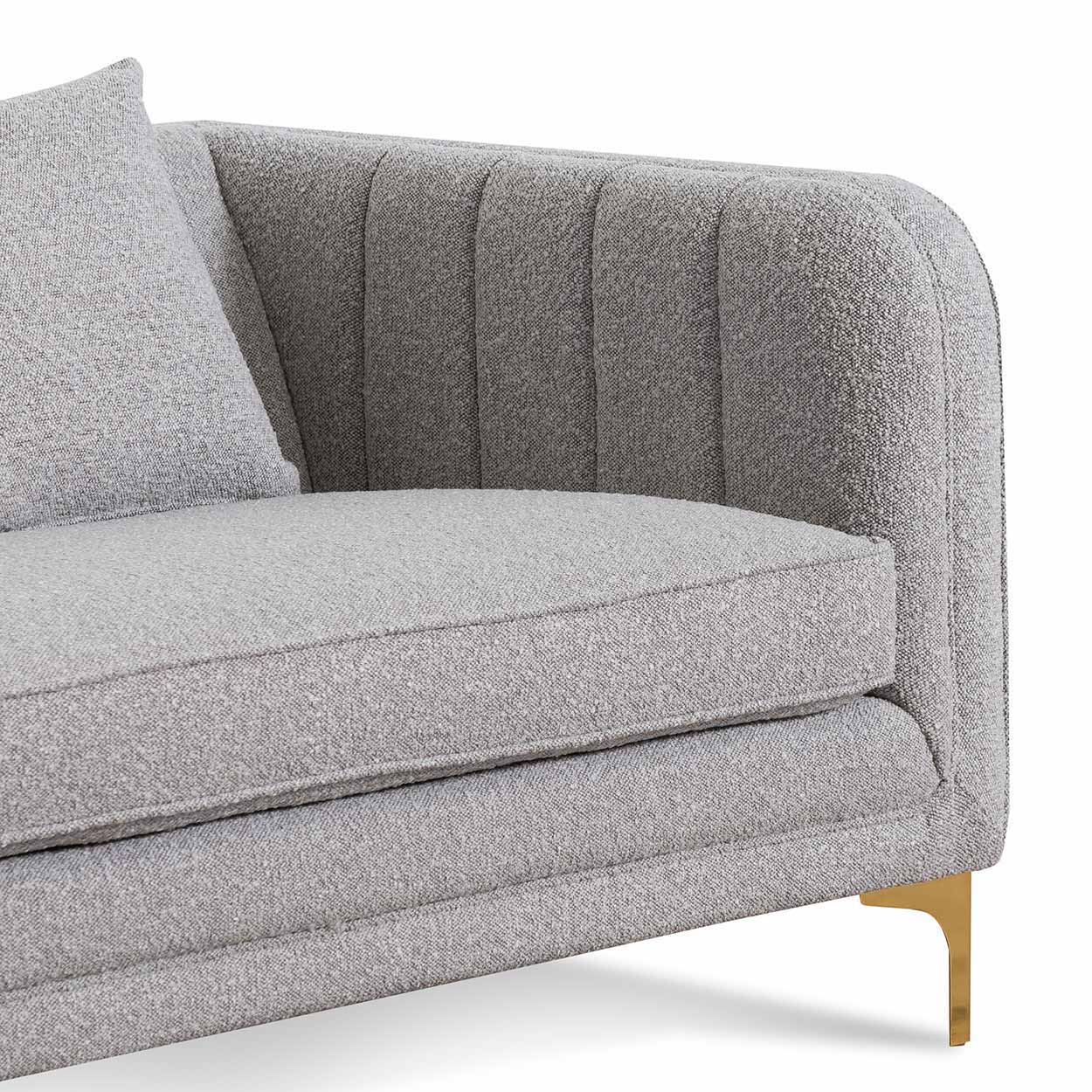 Samuel 3S Sofa - Ash Grey Boucle - Sofas