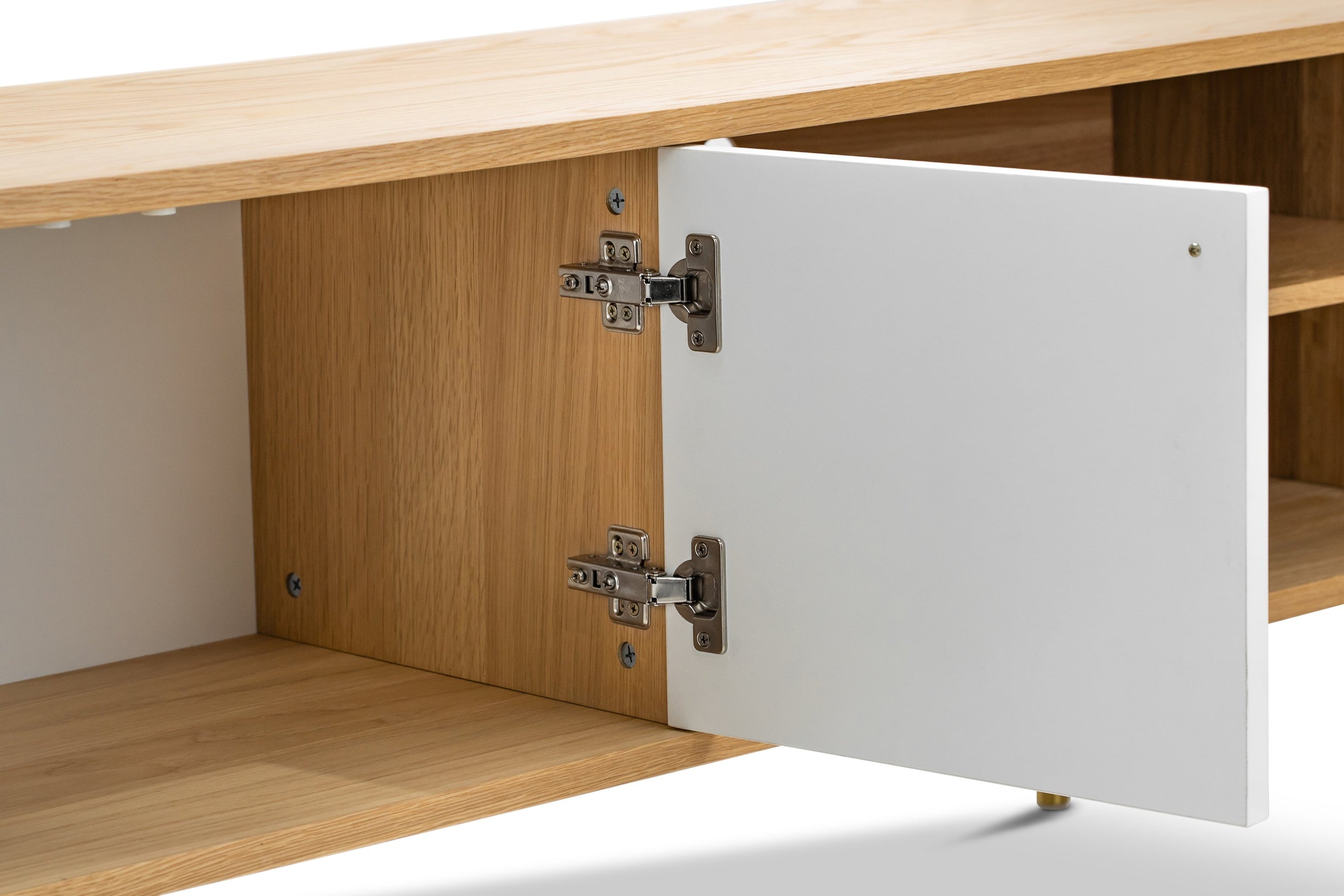 Sawyer Light Oak Entertainment Unit - White - TV Units