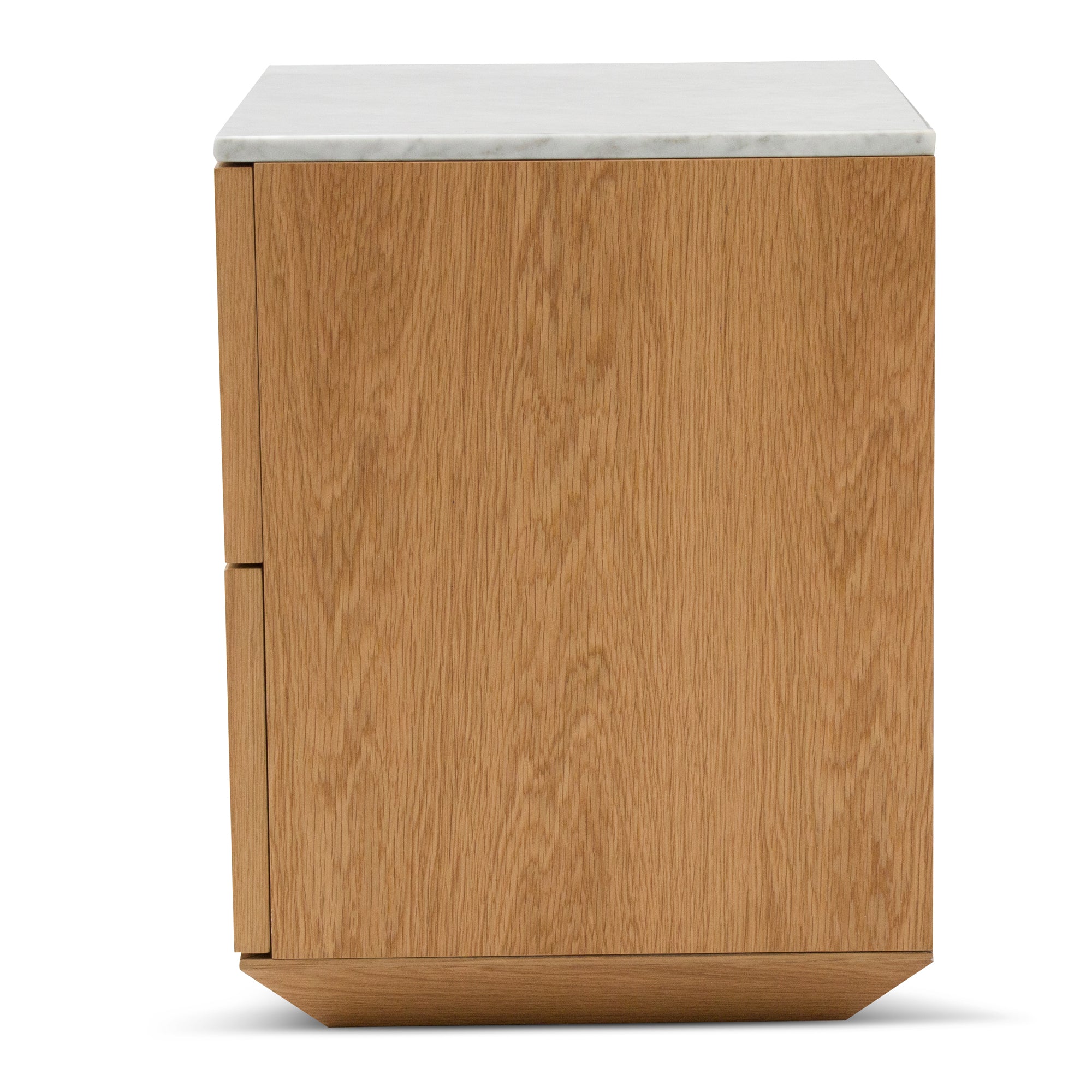 Selena Bedside Table - Natural with Marble Top - Bedside Tables