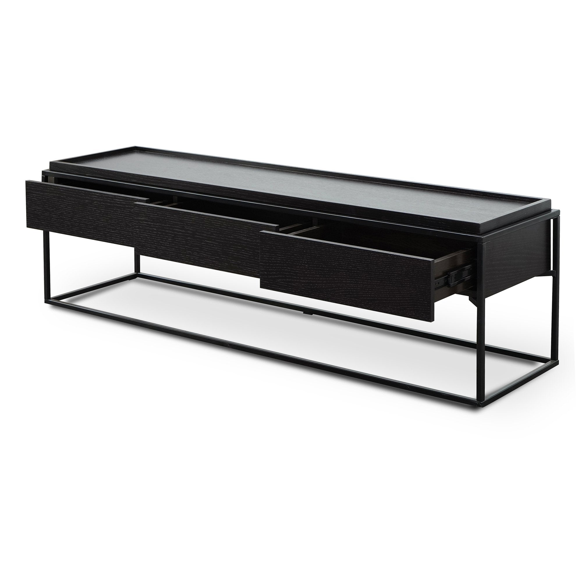 Selena Wooden TV Entertainment Unit - Full Black - TV Units