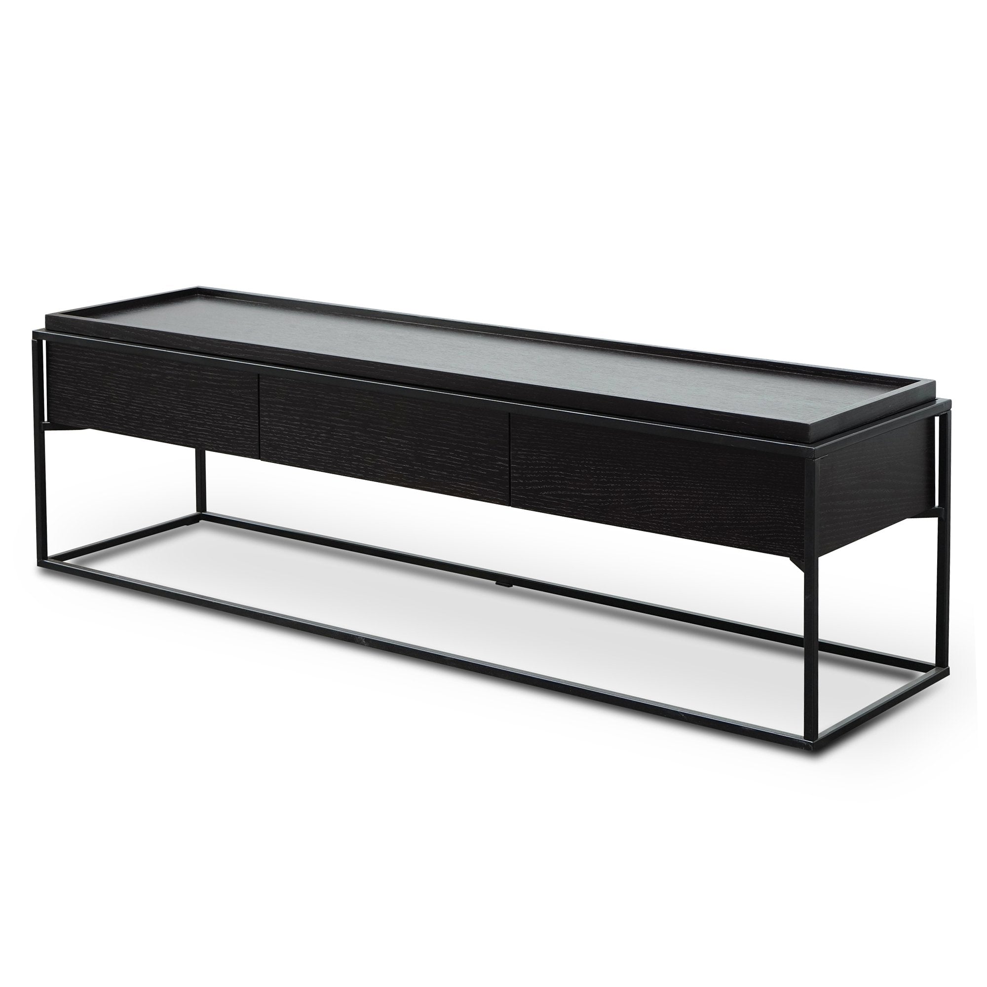 Selena Wooden TV Entertainment Unit - Full Black - TV Units