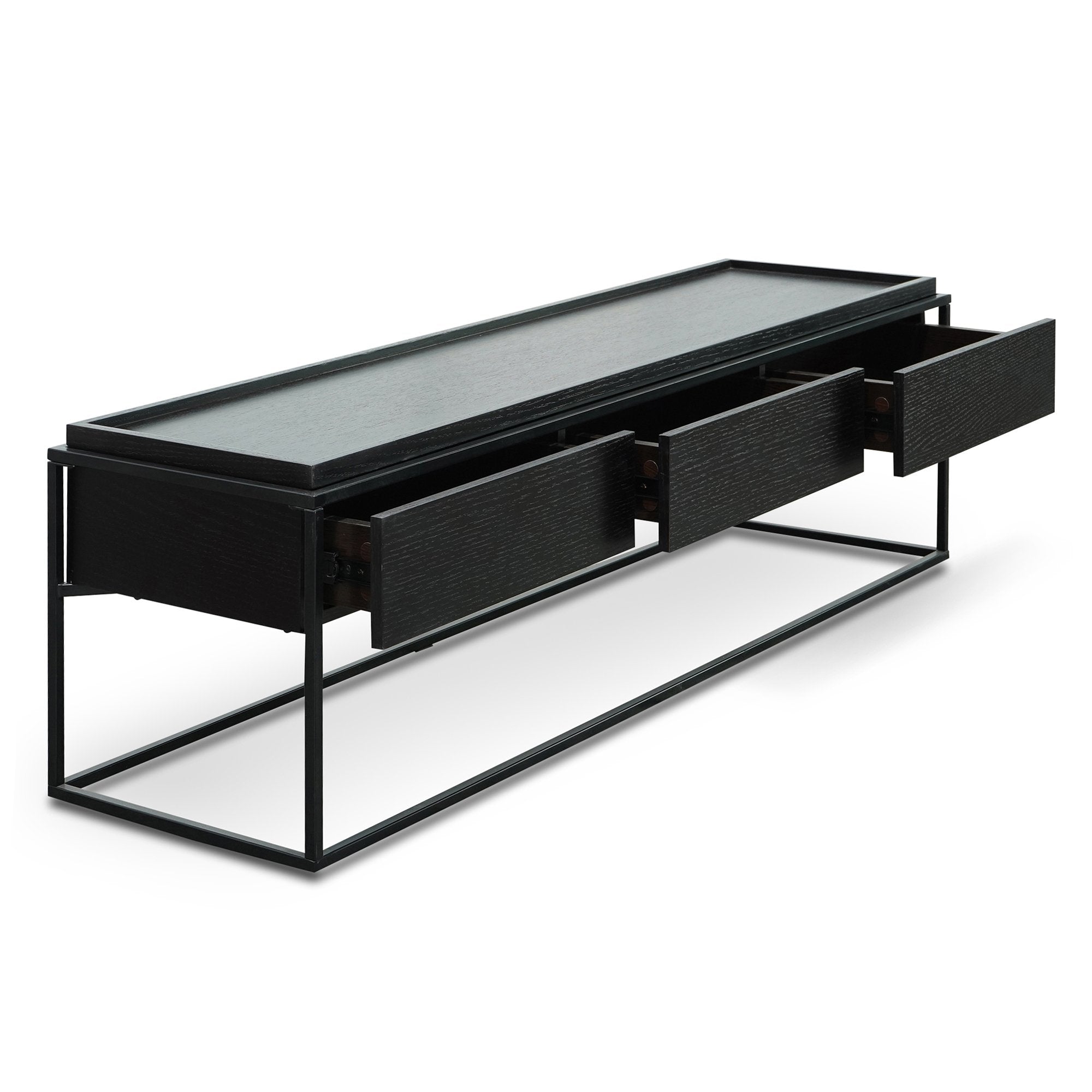 Selena Wooden TV Entertainment Unit - Full Black - TV Units